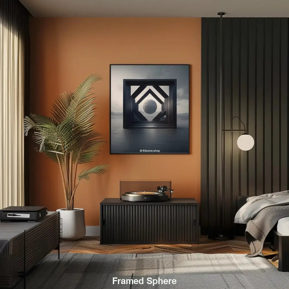 Framed Sphere – AI Art