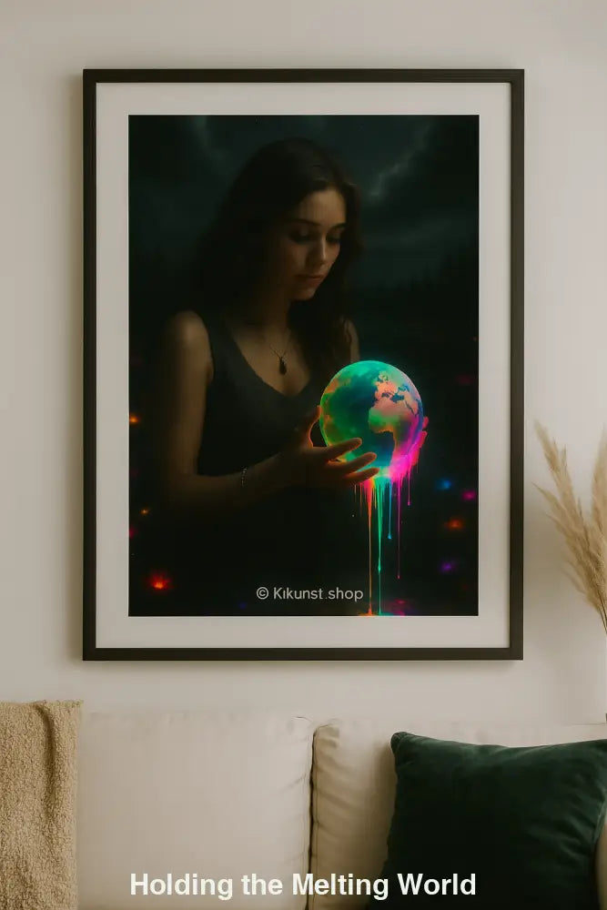 Holding the Melting World – AI Art