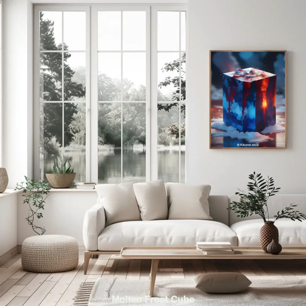 Molten Frost Cube – AI Art