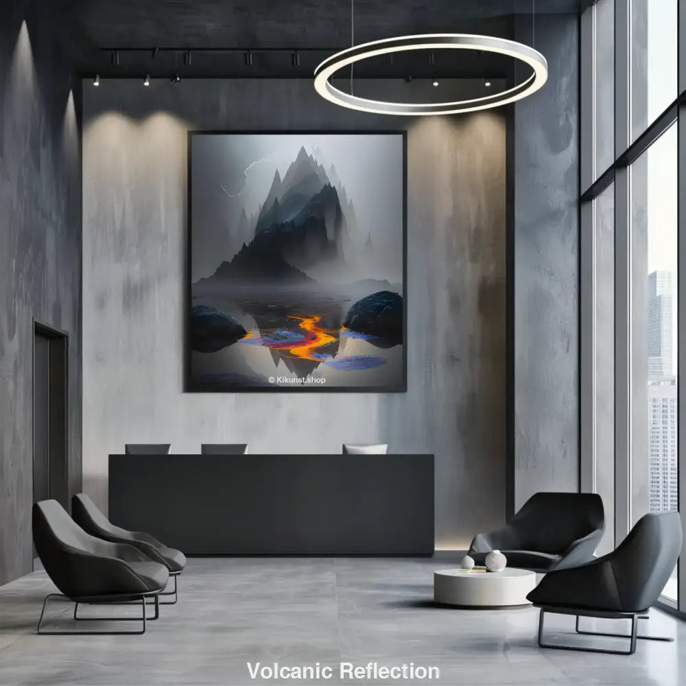 Volcanic Reflection – AI Art