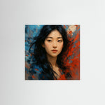 Crimson Flow – AI Art (Print)