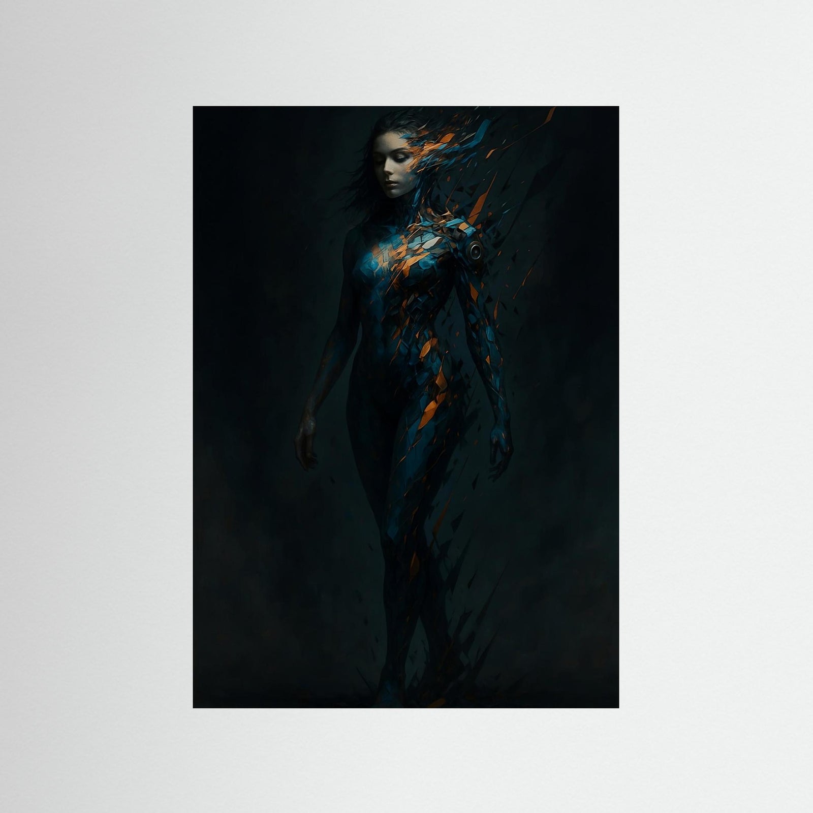 Cybernetic Fragment – AI Art (Print)