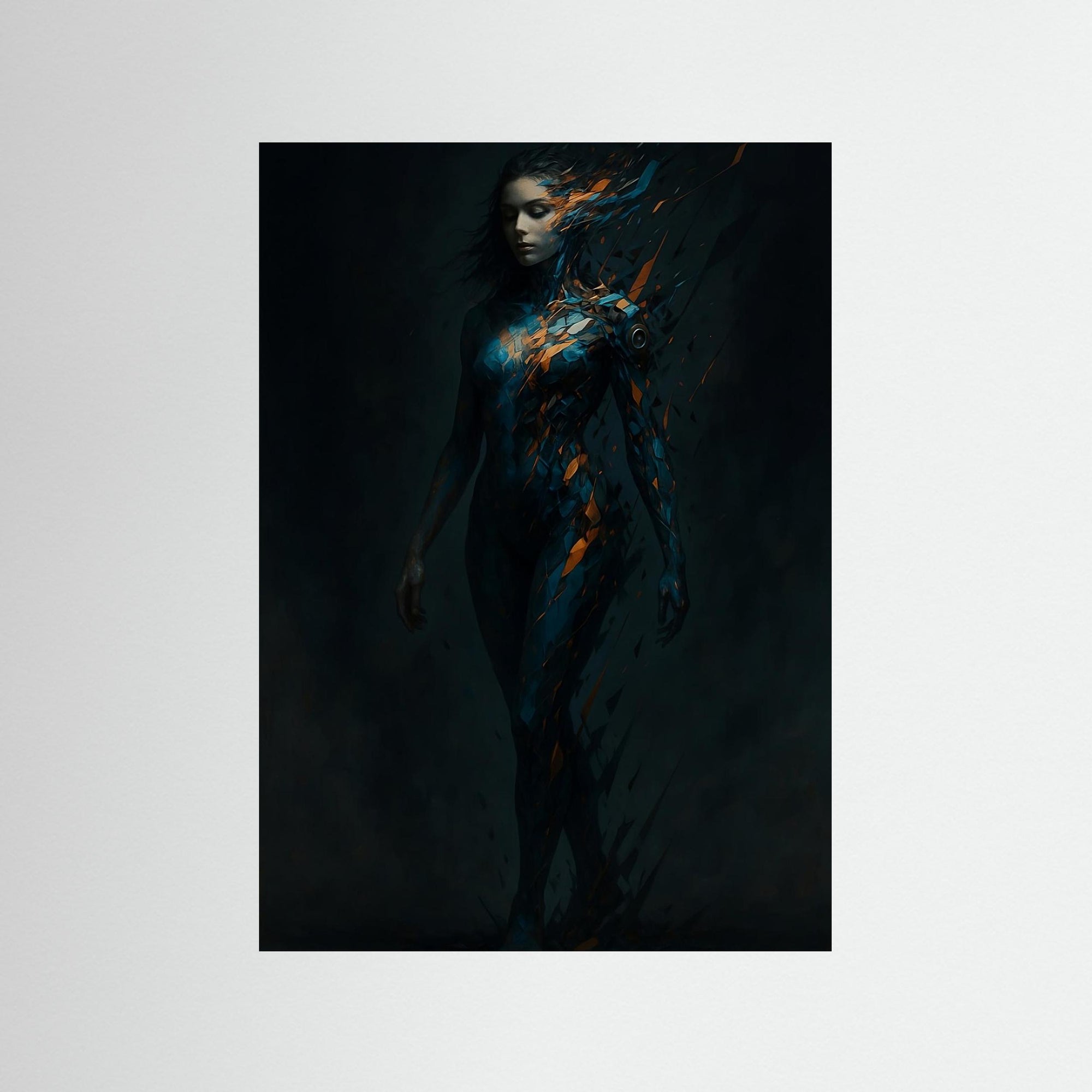 Cybernetic Fragment – AI Art (Print)