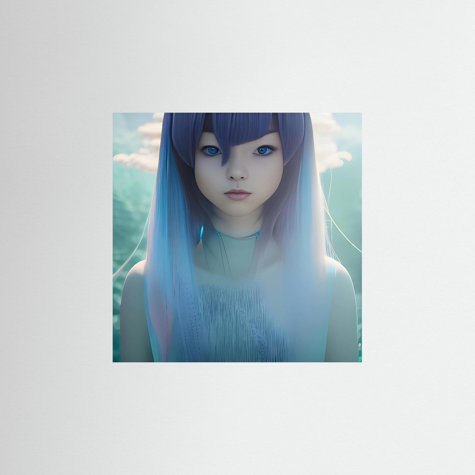 Dreaming in Azure – AI Art (Print)