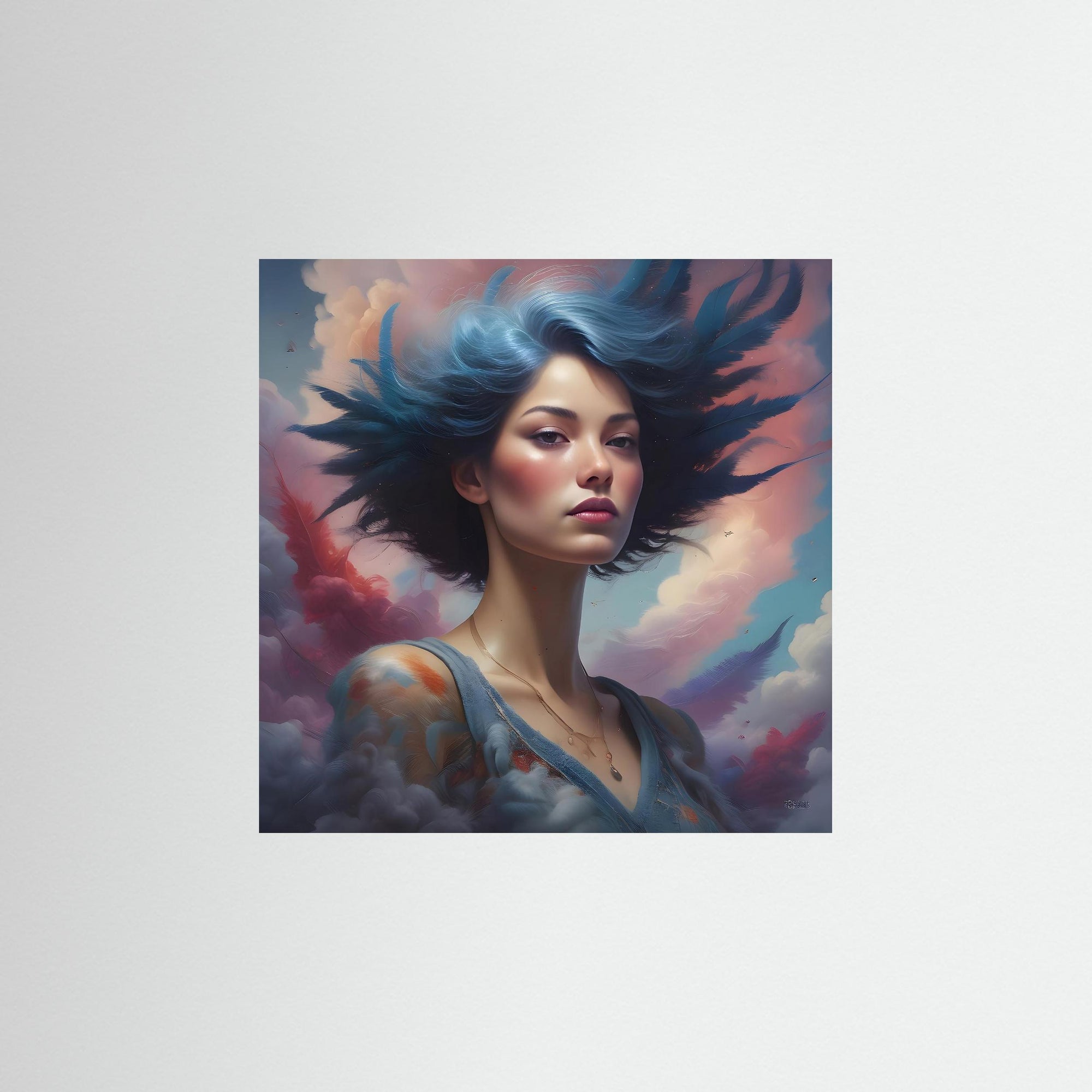 Blue Zephyr – AI Art (Print)