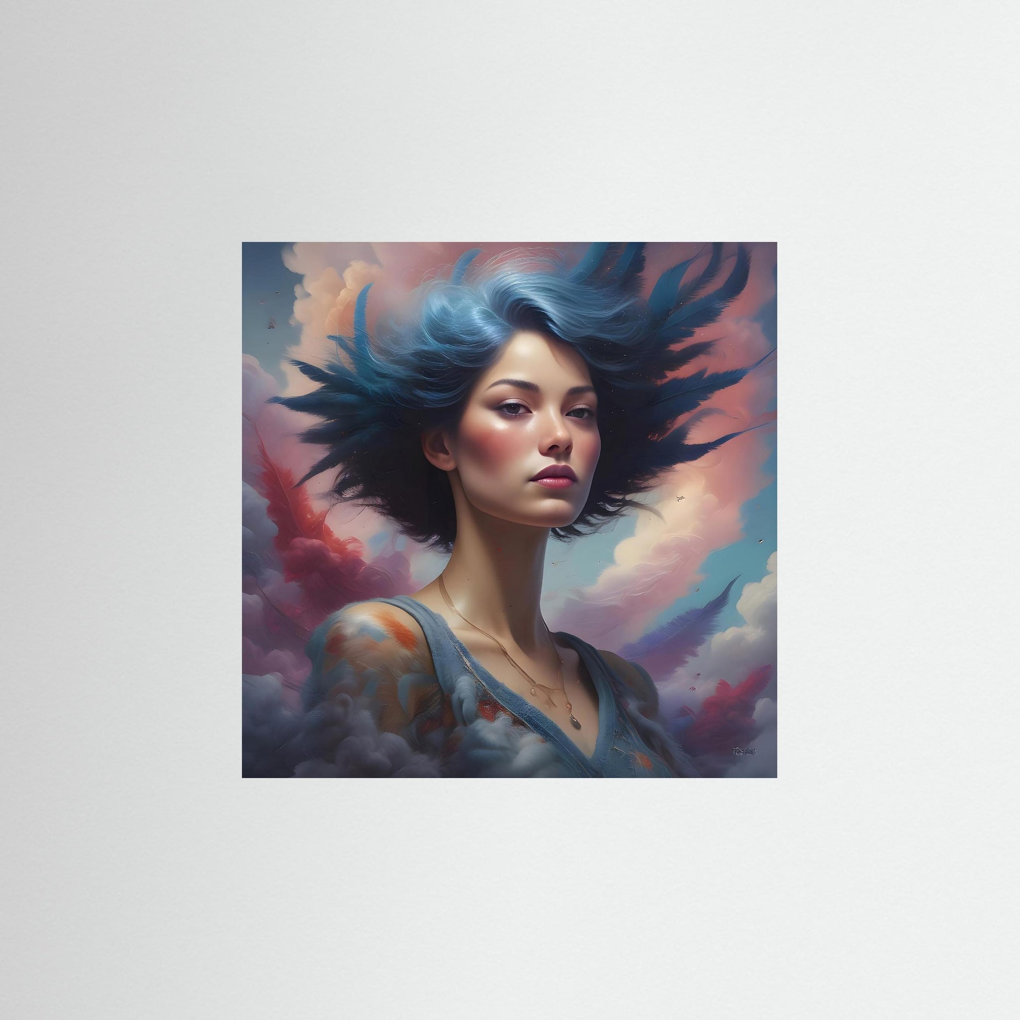 Blue Zephyr – AI Art (Print)