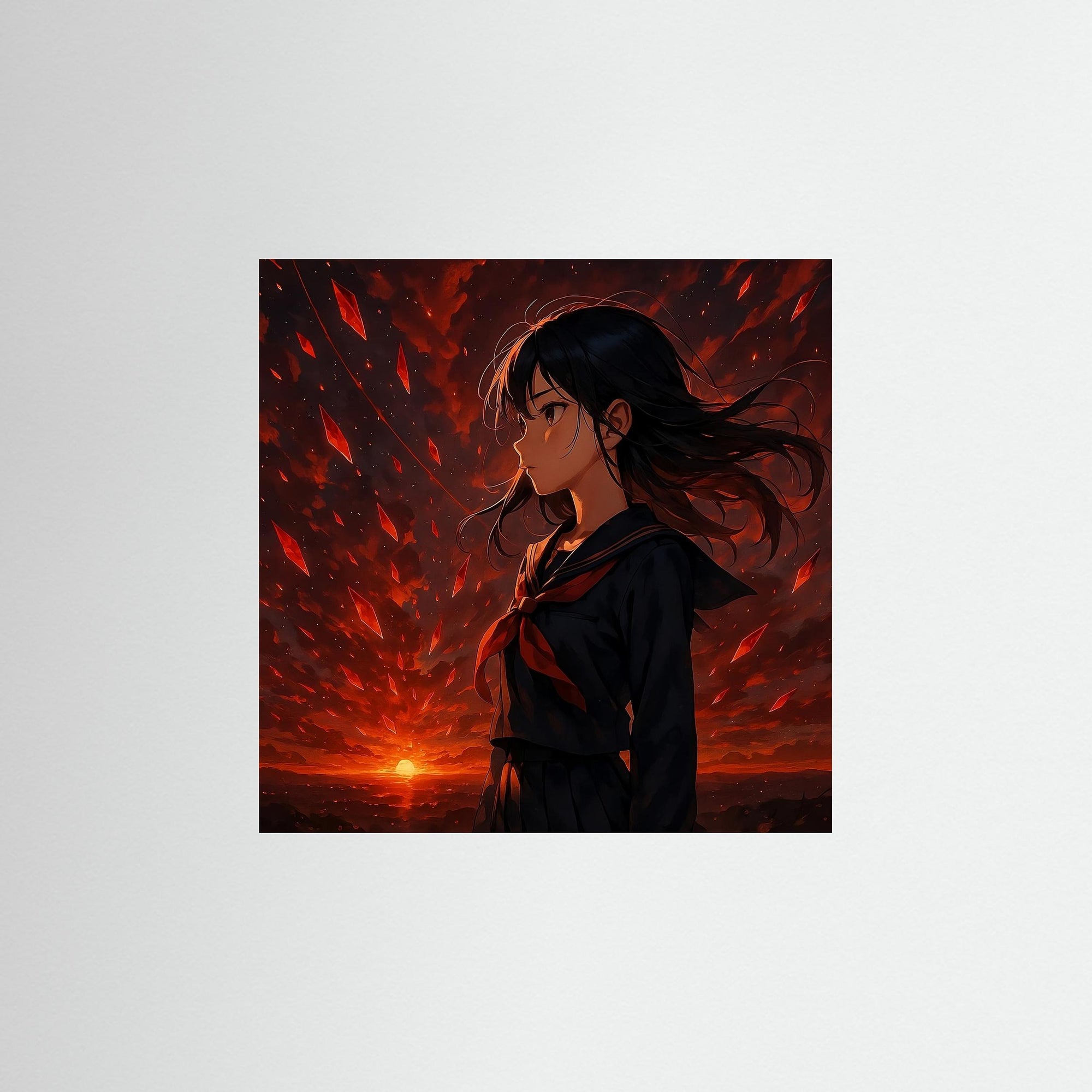 Crimson Sky – AI Art (Print)