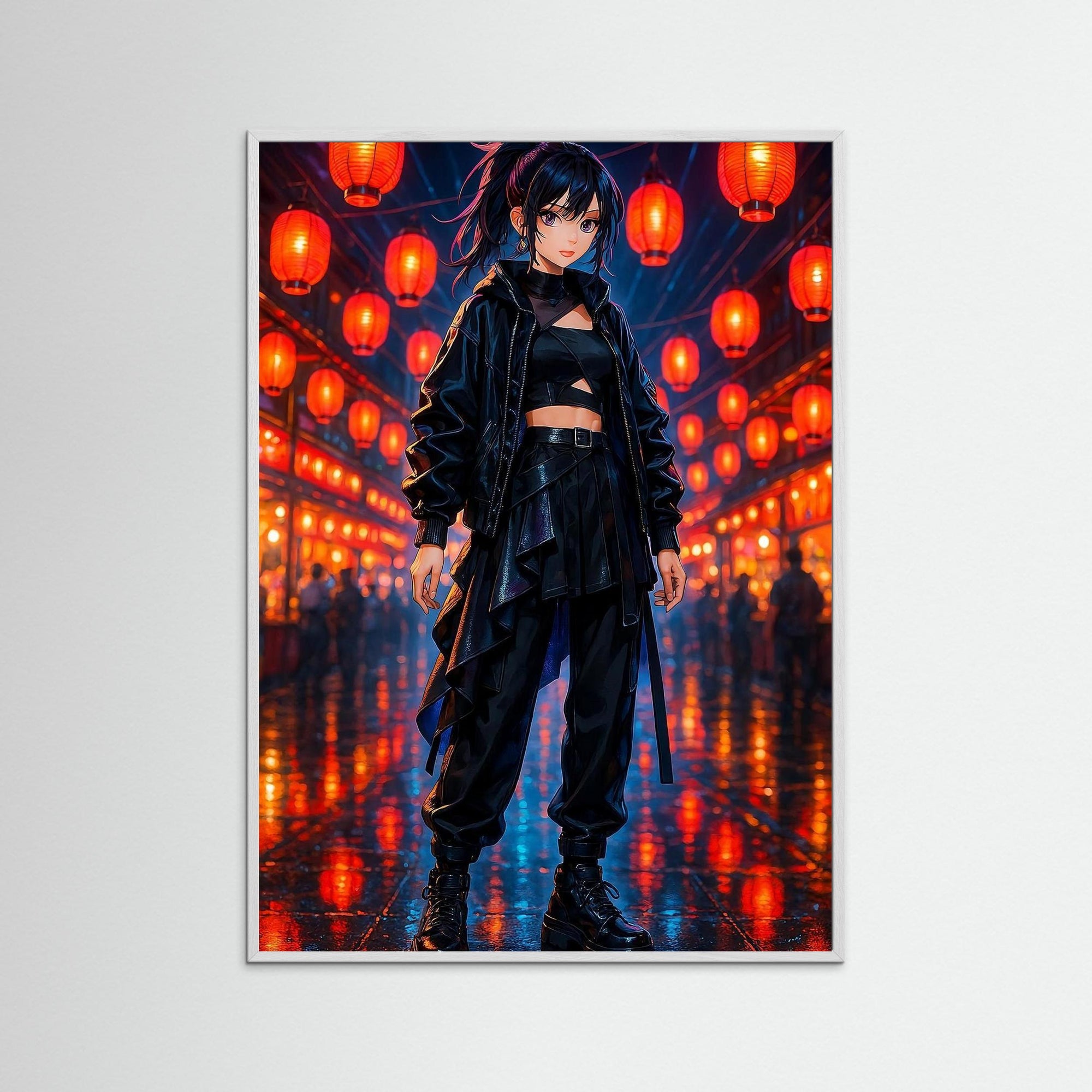 Neon Shadow – AI Art (Print)