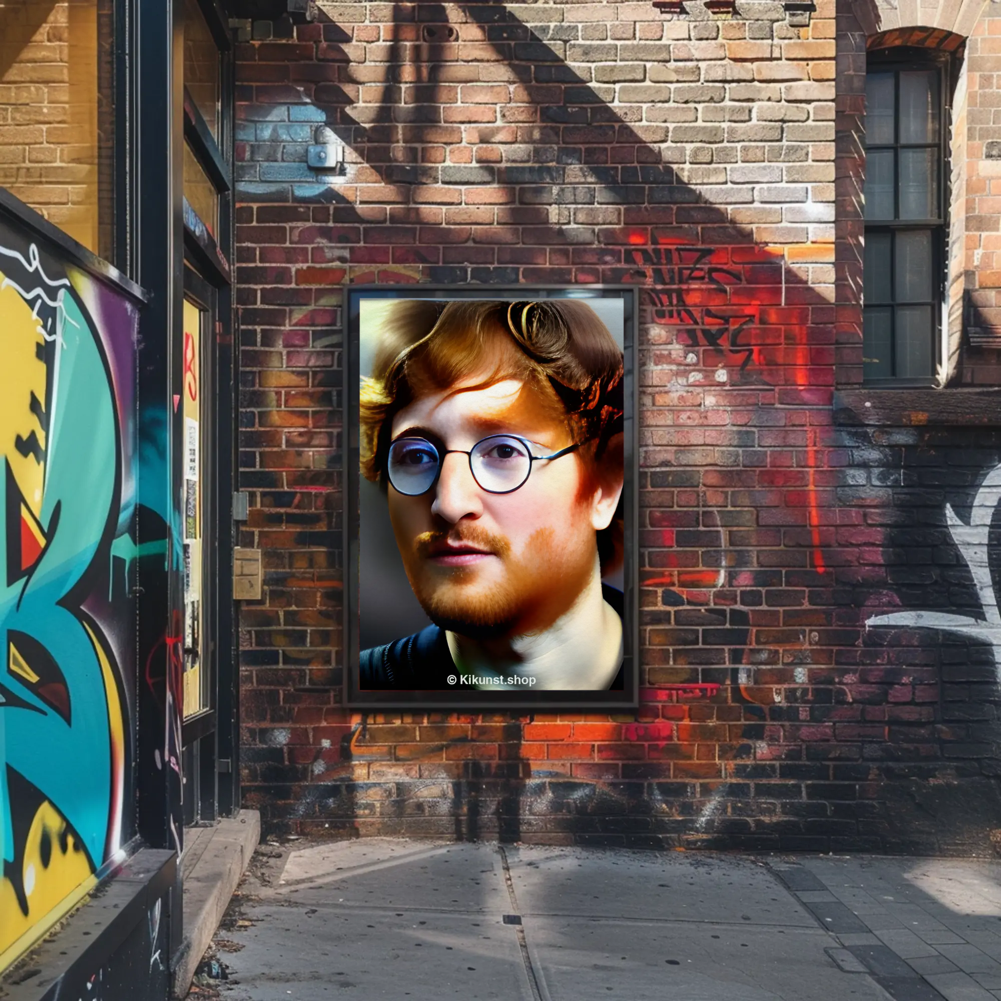 Modernes Portrait mit klarer Ausstrahlung an Hauswand