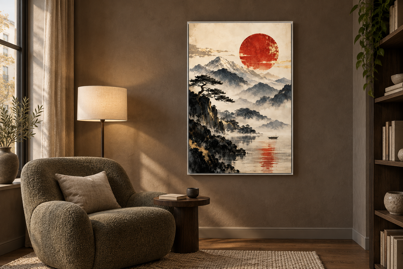 KiKunst Wandbild in einem eingerichteten Wohnraum
