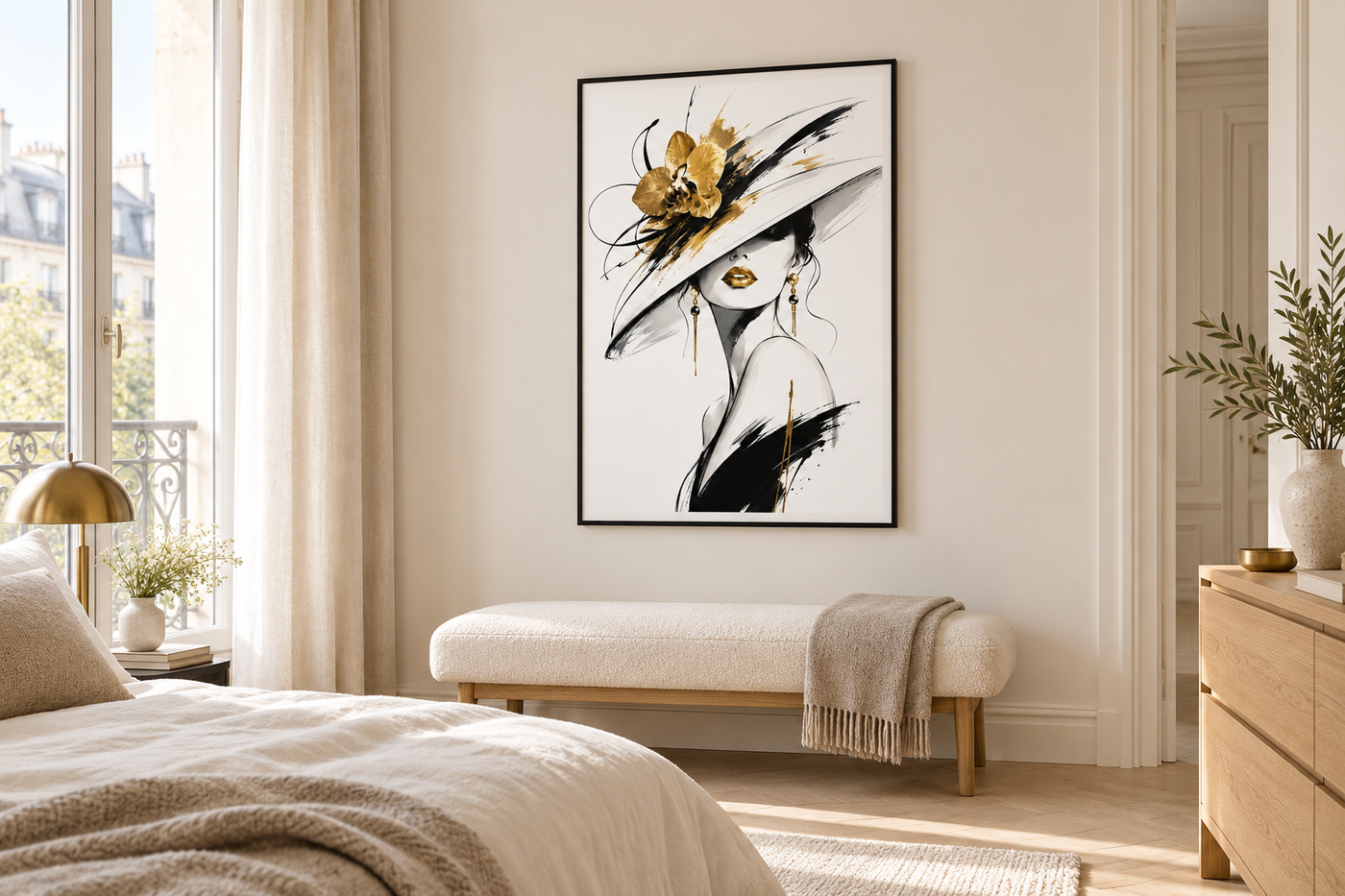 KiKunst Wandbild in einem eingerichteten Wohnraum