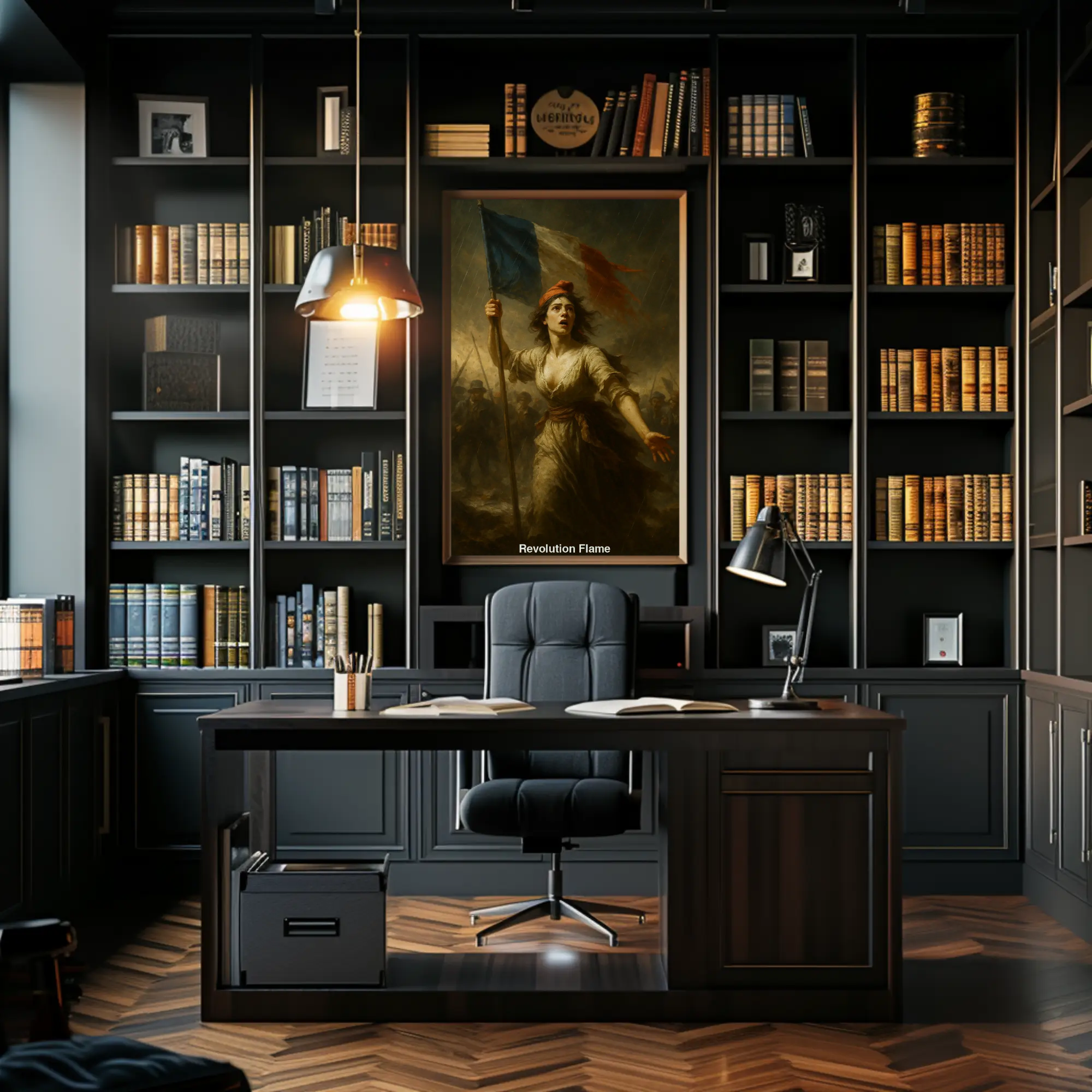 Fine Art Print mit historisch inspiriertem Frauenporträt in goldener Lichtatmosphäre