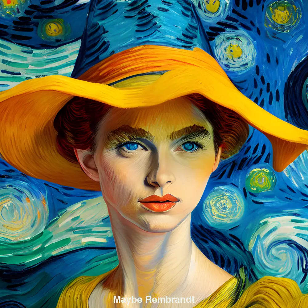 Digitales Porträt im Rembrandt-Stil, erzeugt durch KI – klassische Lichtführung trifft moderne Technik in einzigartiger Harmonie.