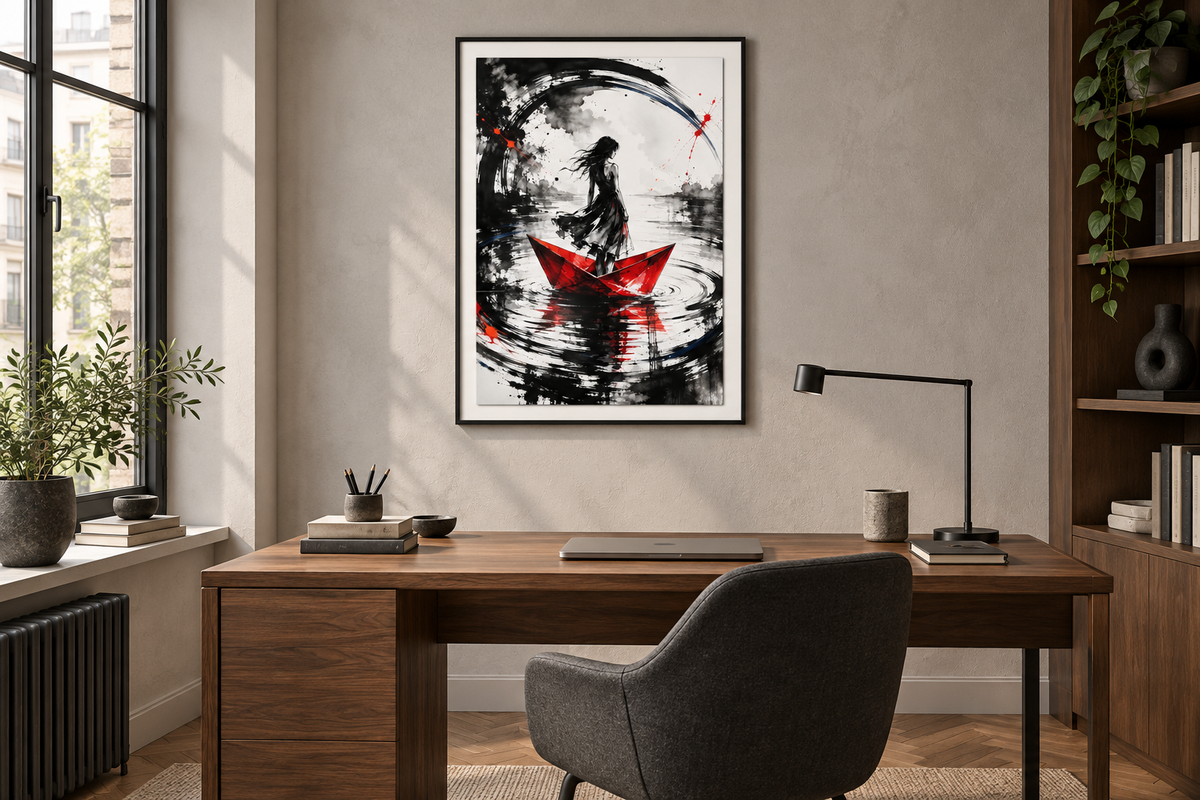 KiKunst Wandbild in einem eingerichteten Wohnraum
