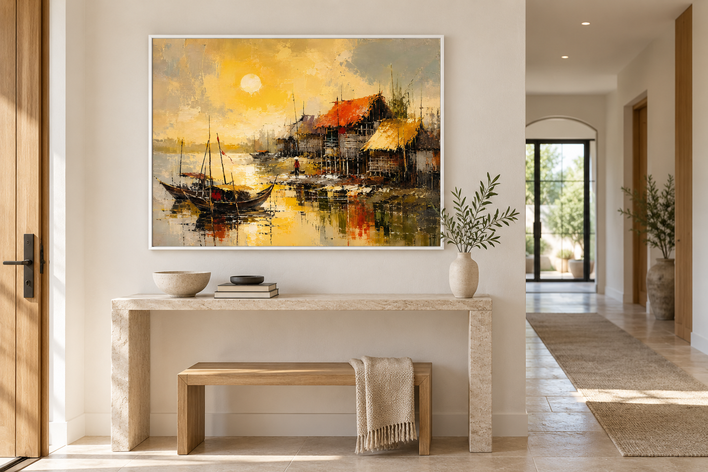 KiKunst Wandbild in einem eingerichteten Wohnraum