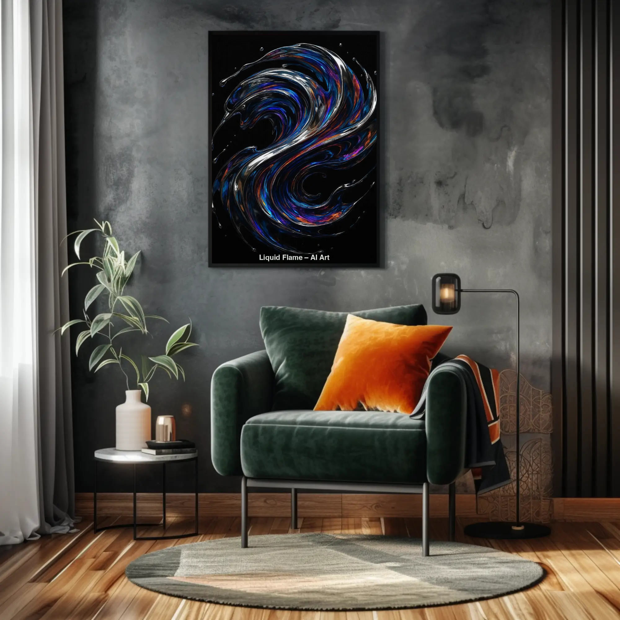 abstrakte spirale in blau und violett mit leuchtenden linien auf schwarzem hintergrund