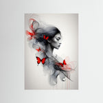 Whispering Red Wings – AI Art (Print)