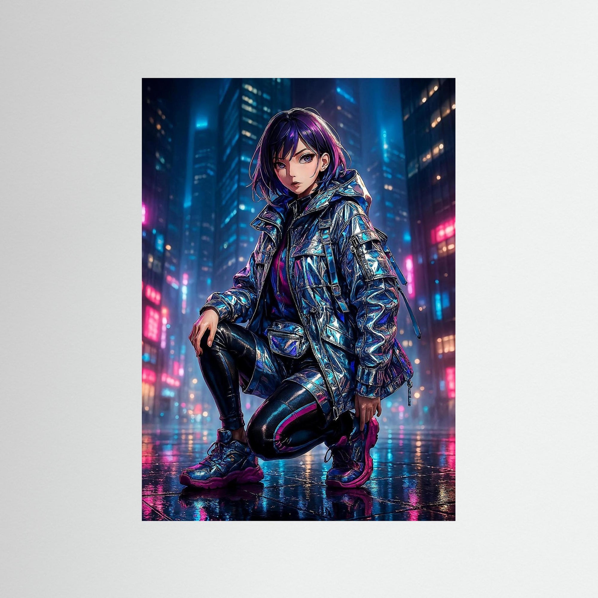 Holo Streets – AI Art (Print)