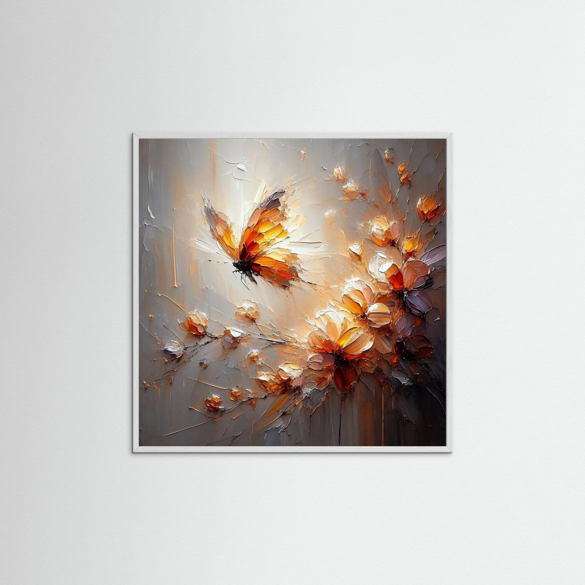 Amber Flight als Kunstdruck mit weißem Echtholzrahmen