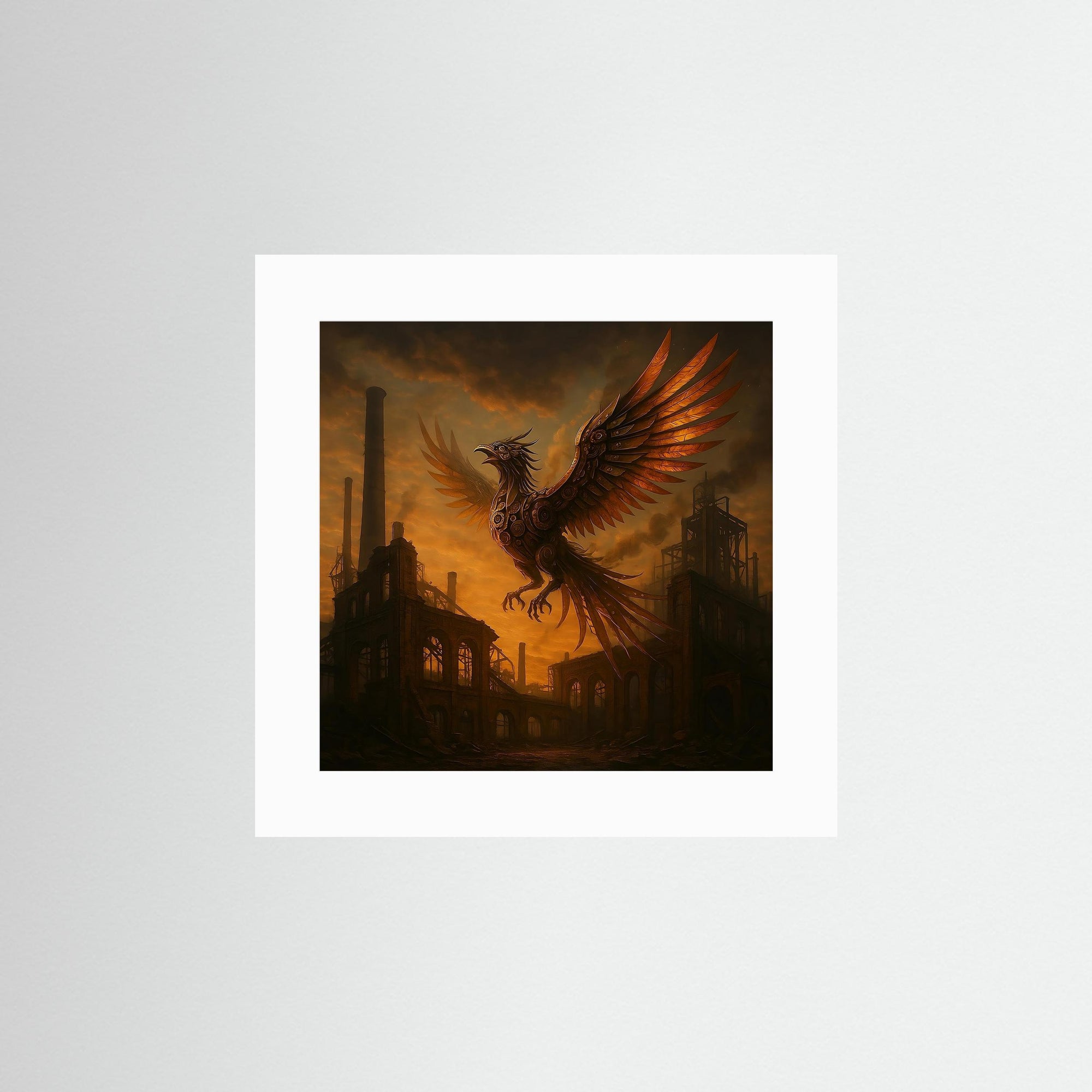 Ashborn Ascension Fine Art Print ohne Rahmen mit weißem Passepartout und illustrativem Kunstmotiv