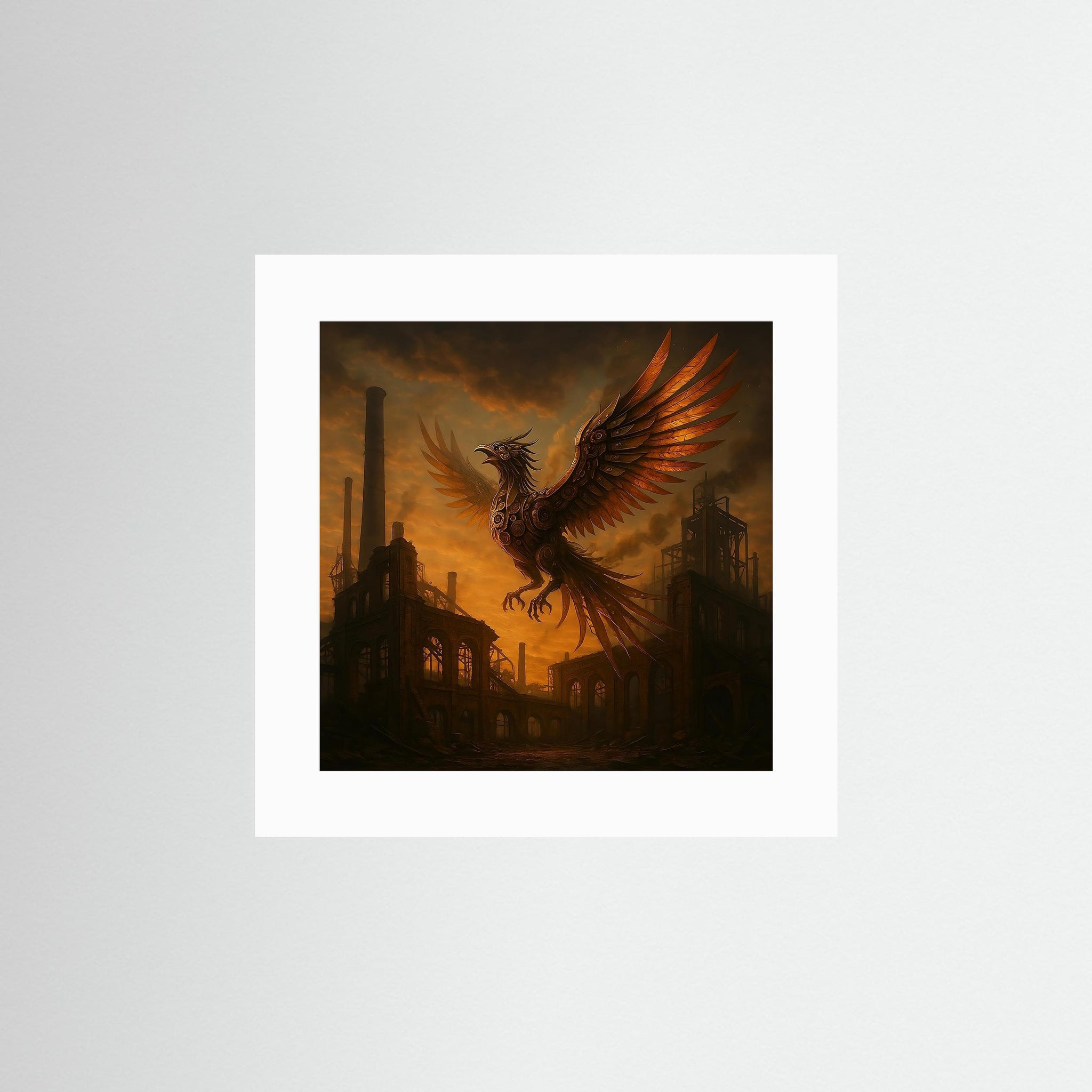 Ashborn Ascension Fine Art Print ohne Rahmen mit weißem Passepartout und illustrativem Kunstmotiv
