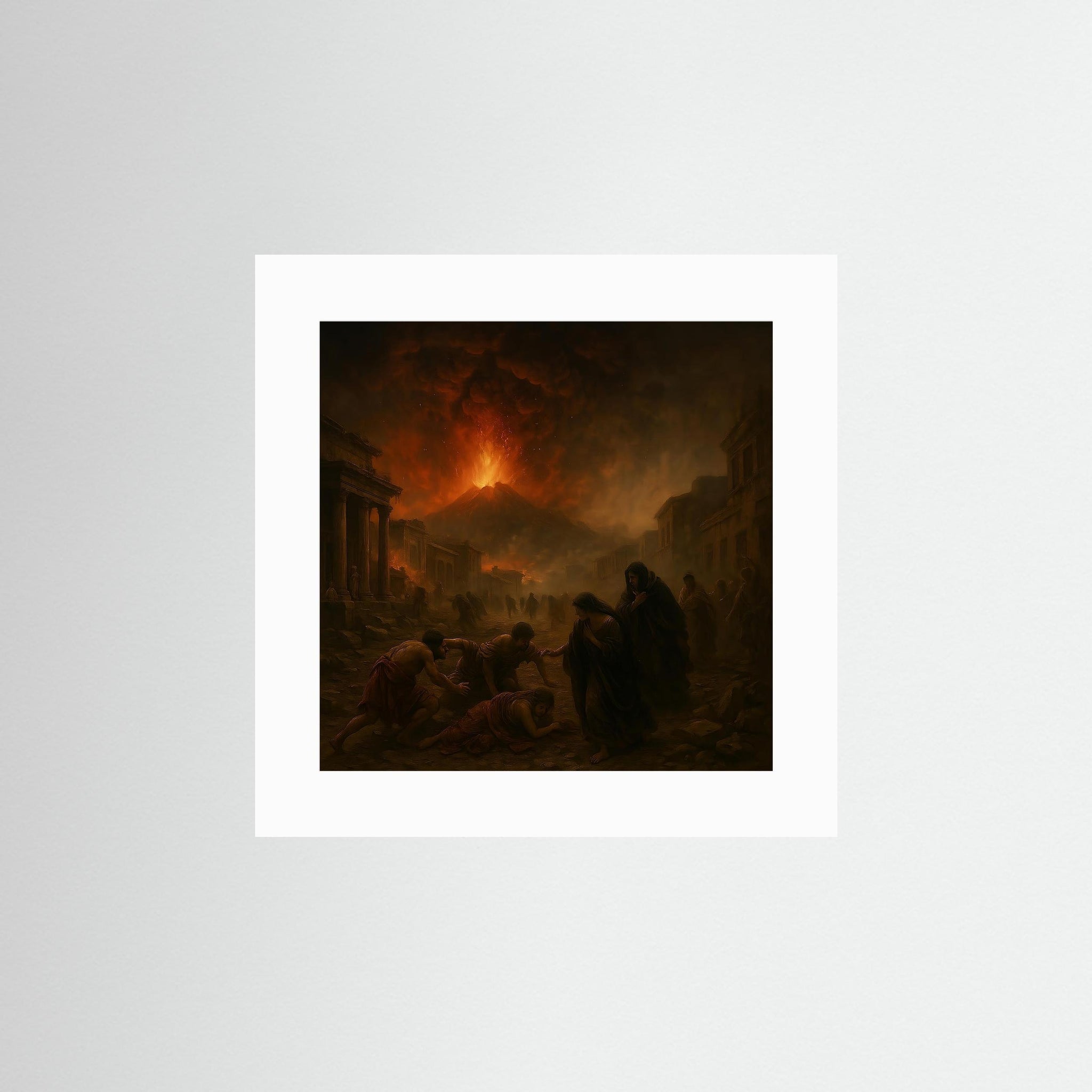 Ashes of Pompeji Fine Art Print mit weißem Passepartout in rahmenloser Ausführung