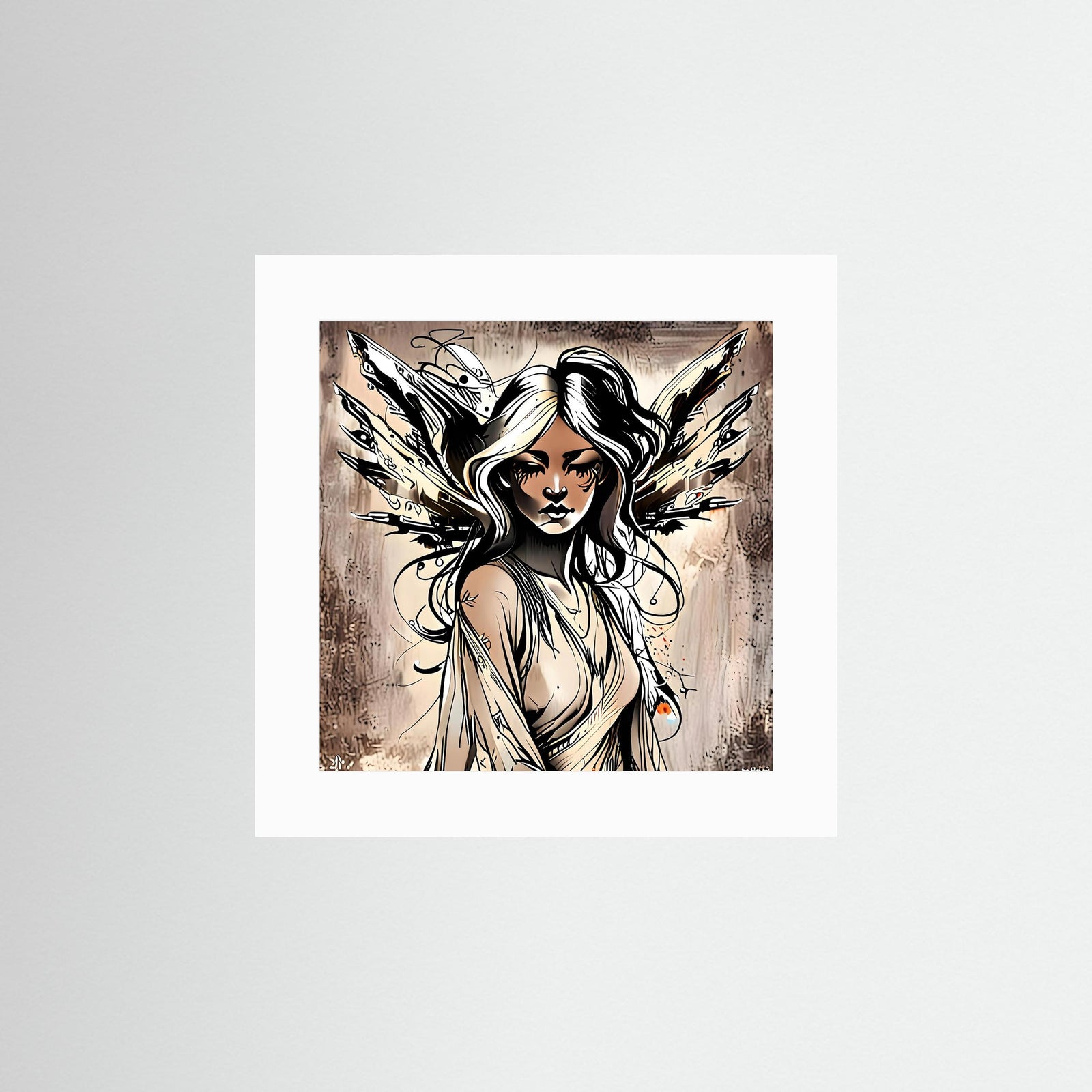 Ashwing Fine Art Print mit weißem Passepartout in rahmenloser Ausführung