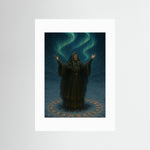 Aurora Ritual Fine Art Print mit weißem Passepartout in rahmenloser Ausführung