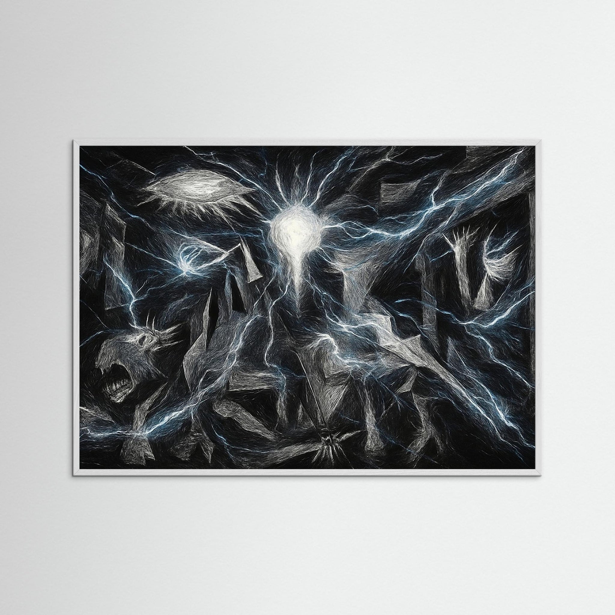 Electric Abyss – AI Art (Print)