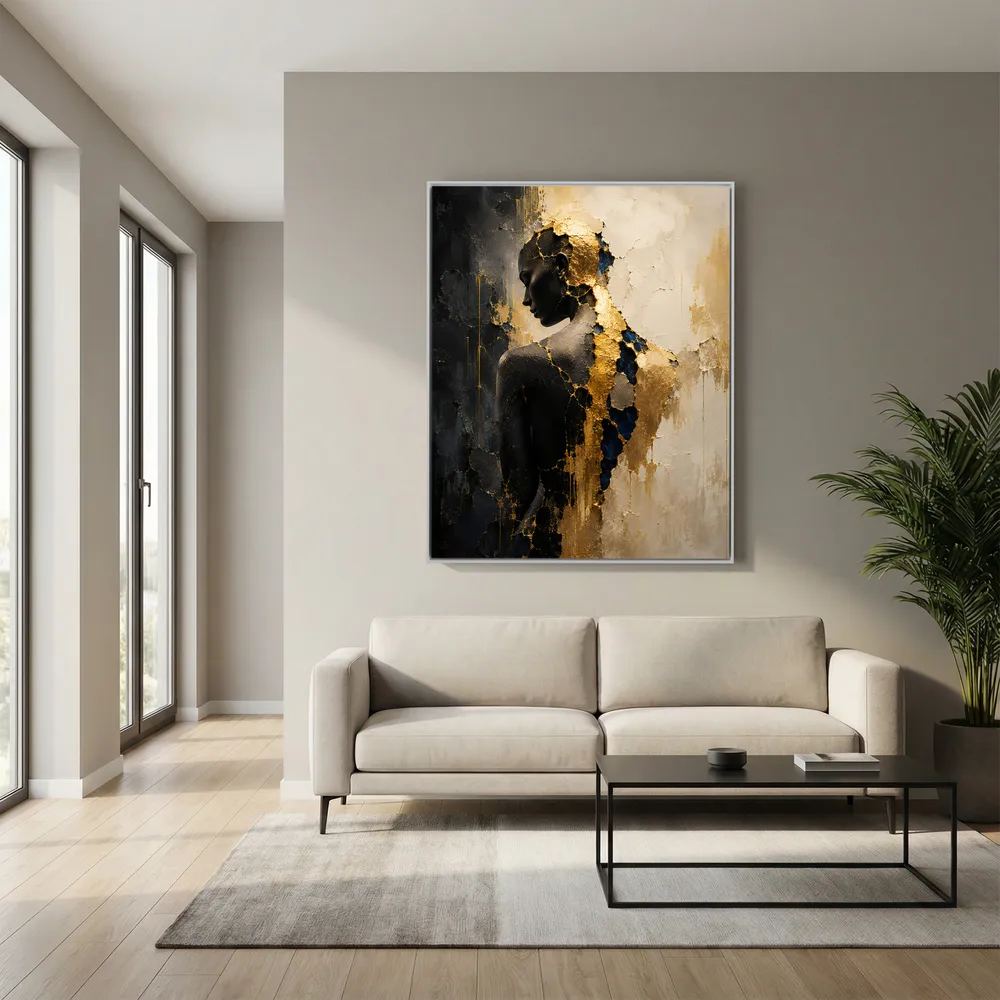 Between Two Worlds als Kunstmotiv auf Leinwand im modernen Wohnzimmer
