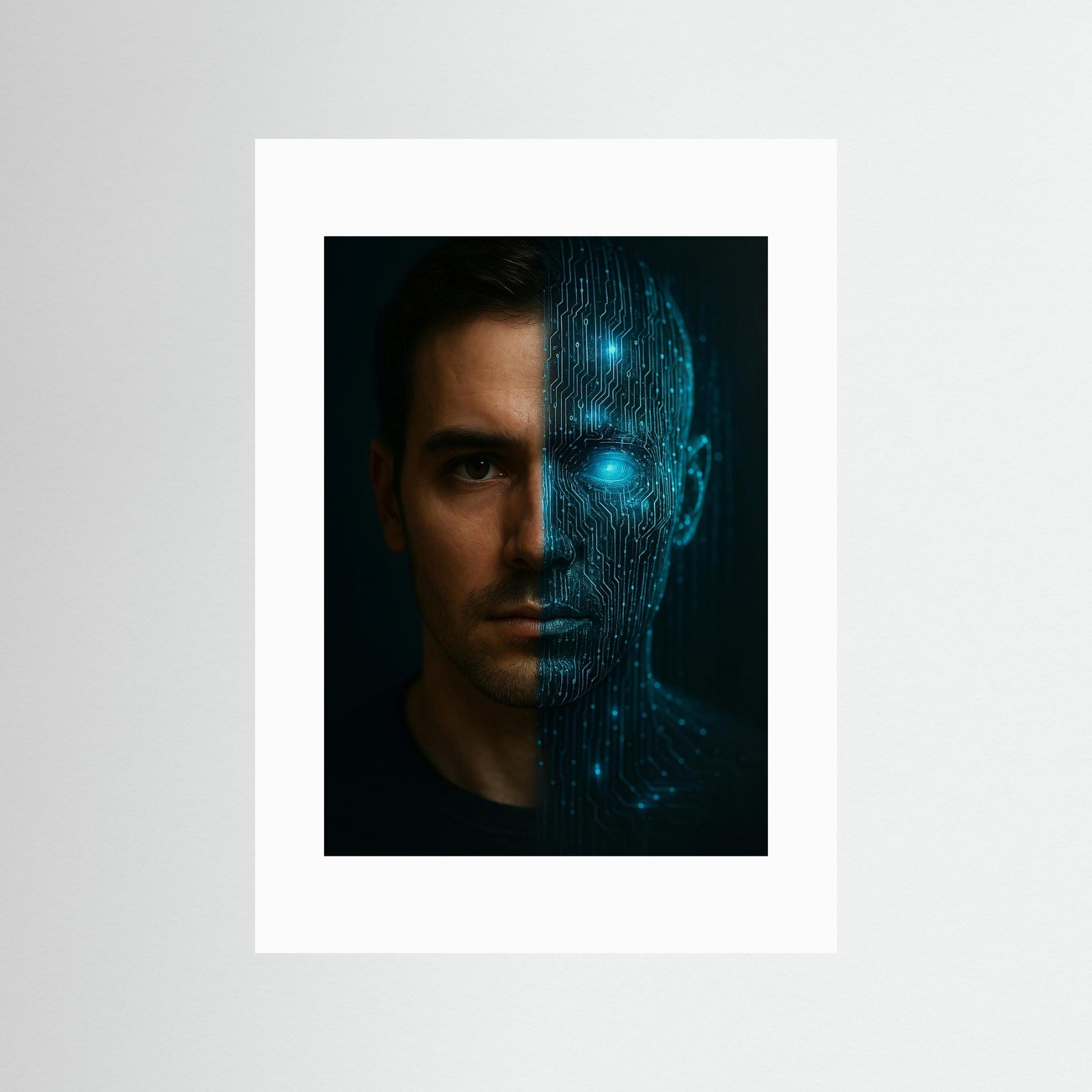Binary Identity Fine Art Print mit weißem Passepartout in rahmenloser Ausführung