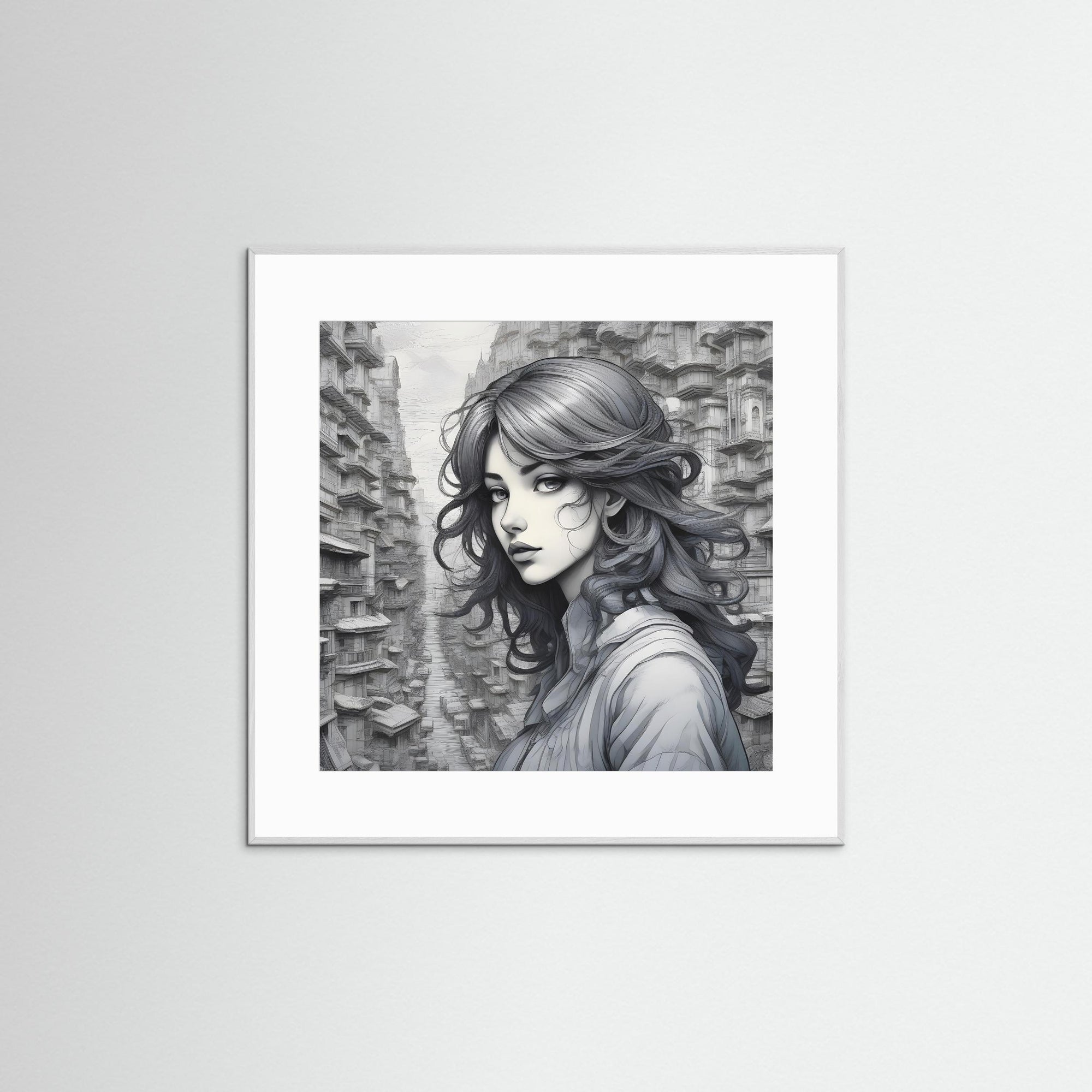 black-and-white-portrait-fine-art-print-weisser-echtholzrahmen-weisses-passepartout