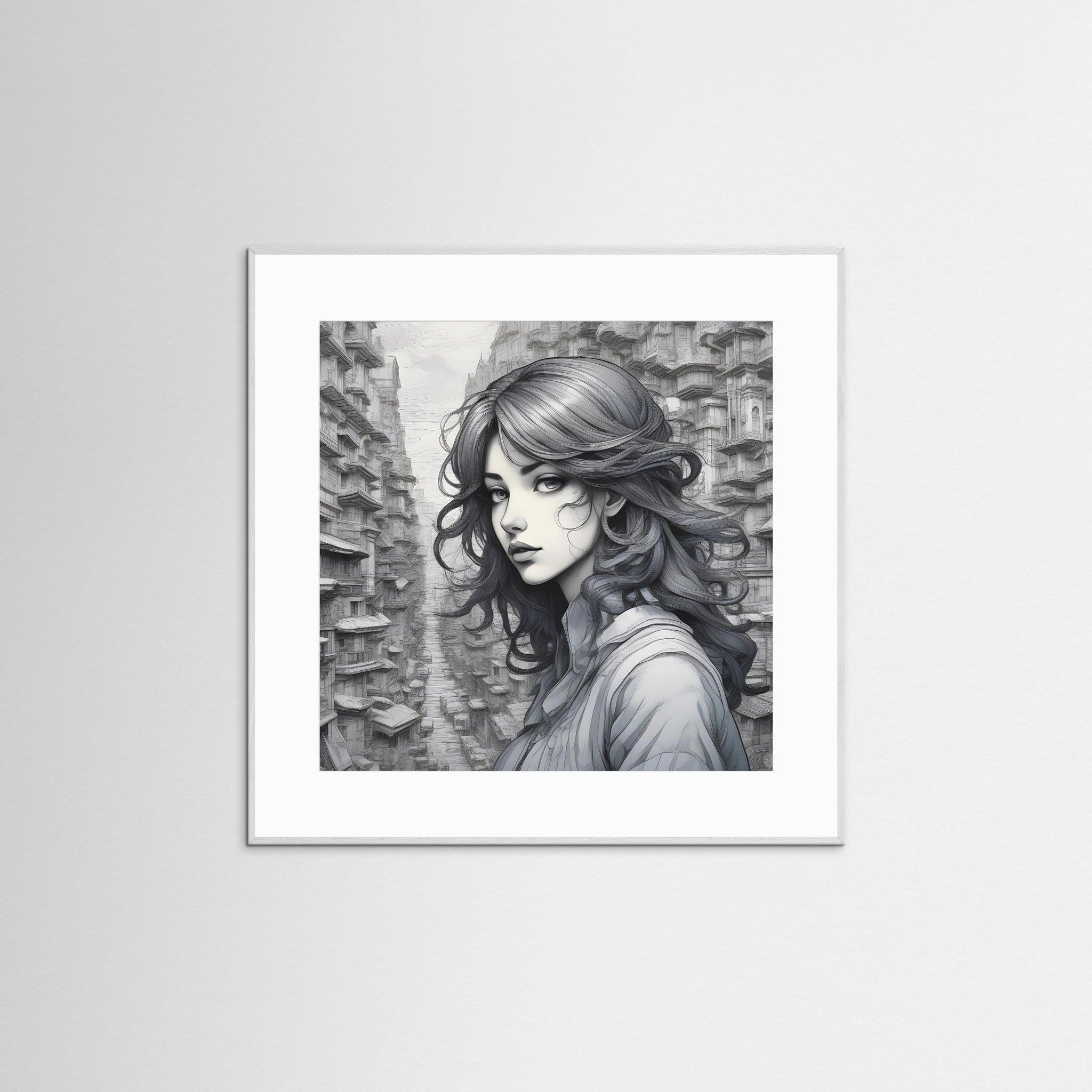 black-and-white-portrait-fine-art-print-weisser-echtholzrahmen-weisses-passepartout