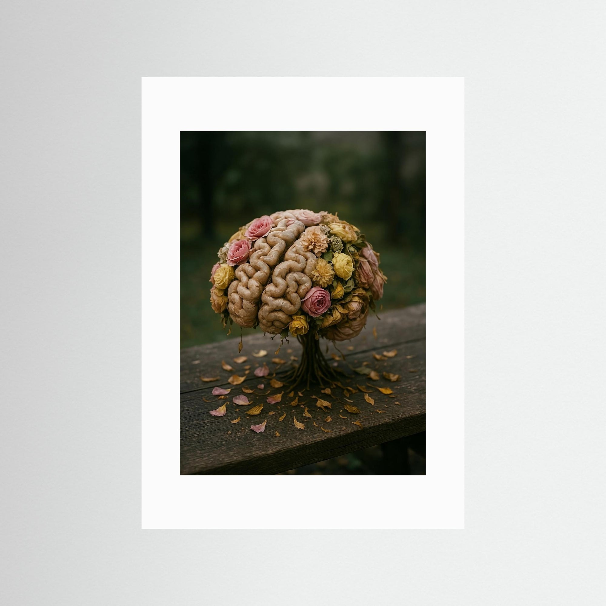 Bloom of Thought Fine Art Print mit weißem Passepartout in rahmenloser Ausführung
