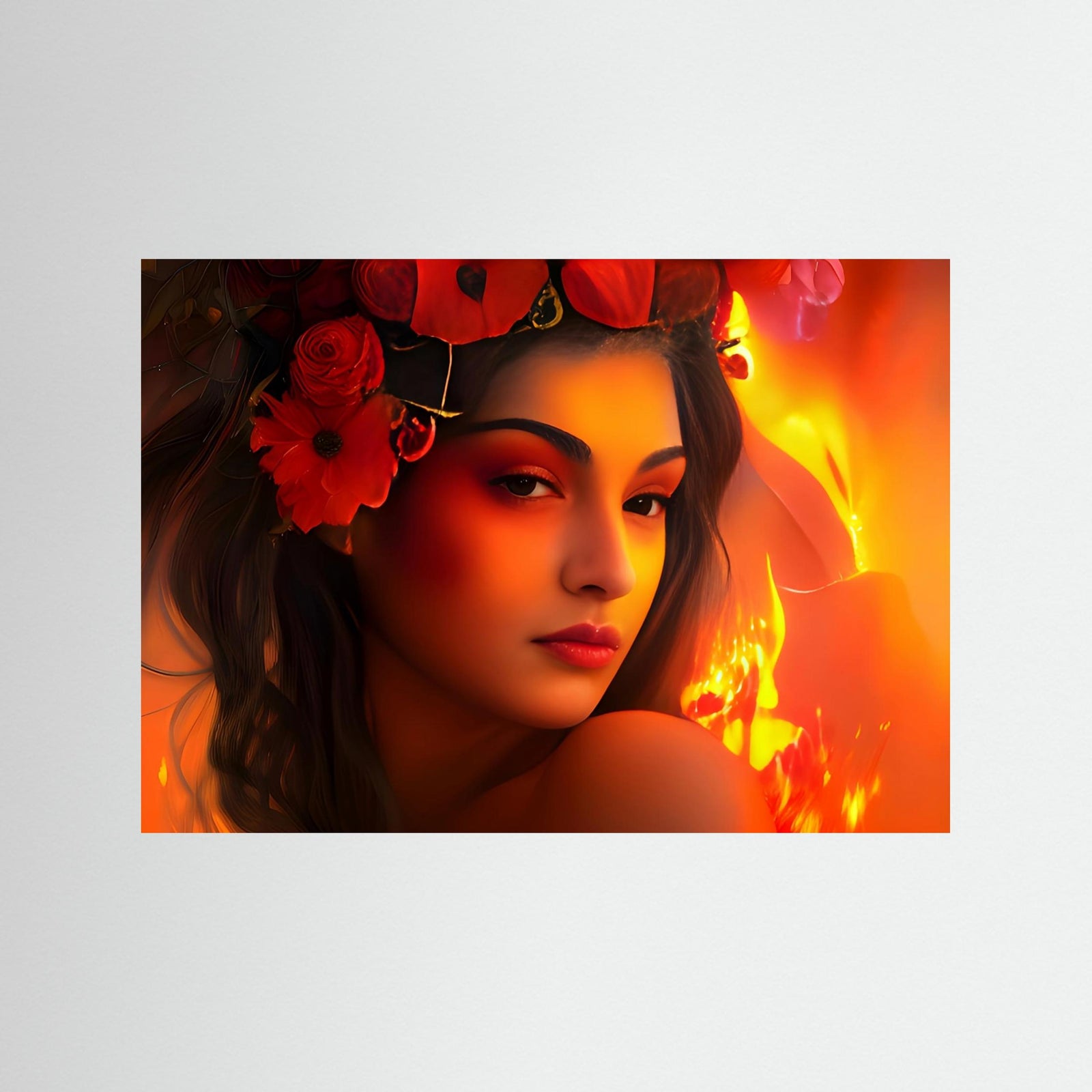 Flame Woman – AI Art (Print)