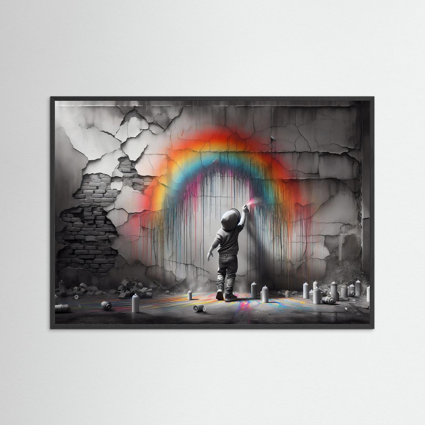 Child of Color als Kunstwerk mit schwarzem Echtholzrahmen