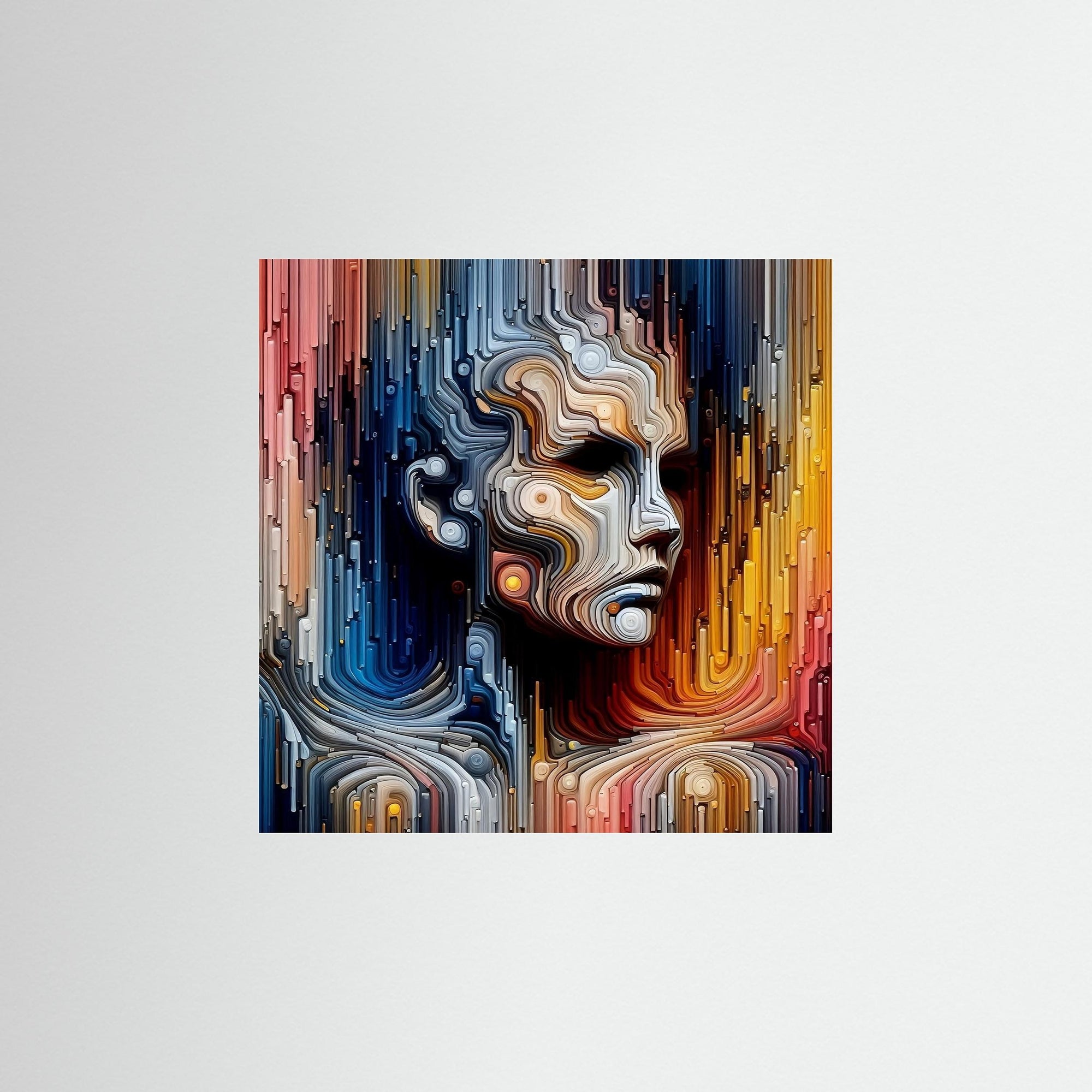Chromatic Flow als rahmenlose Wandkunst