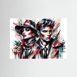 City Pulse Duo als rahmenlose Wandkunst