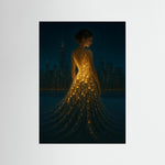 Citylight Gown als rahmenlose Wandkunst