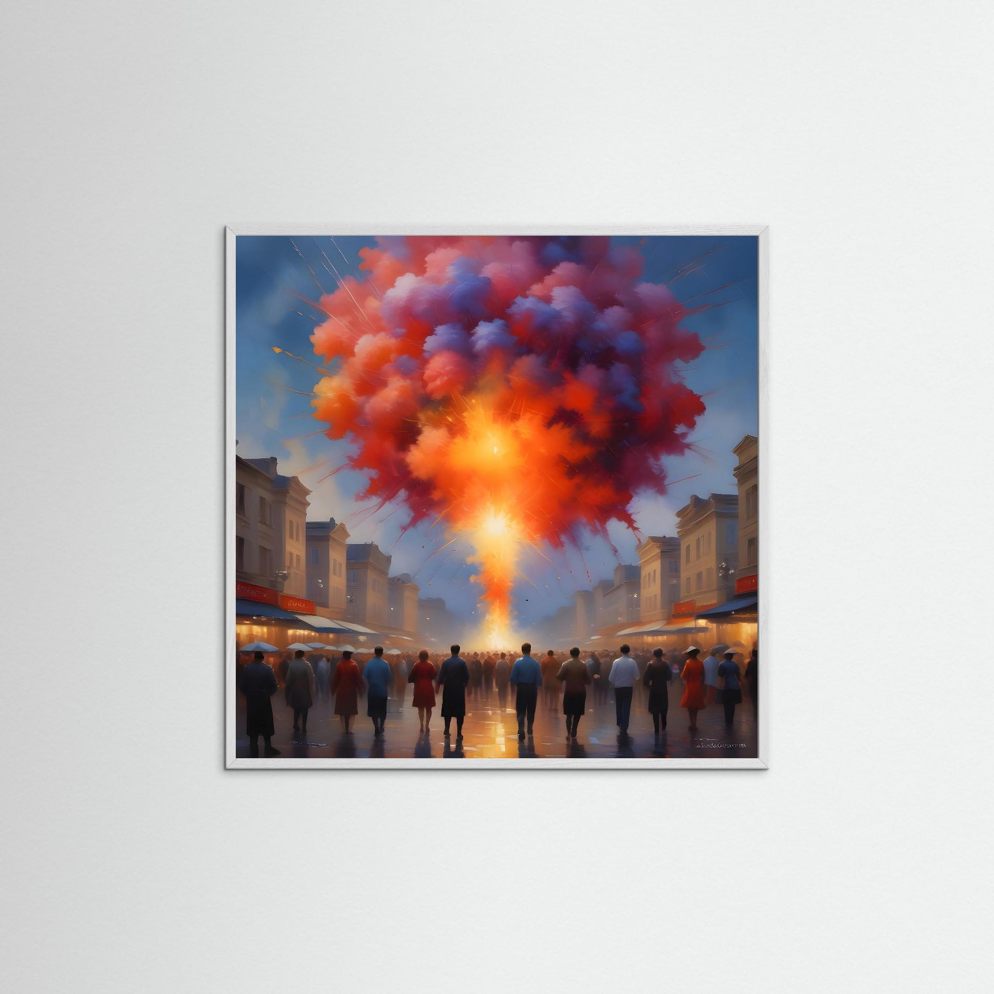 Collective Awe als Kunstwerk mit weißem Echtholzrahmen
