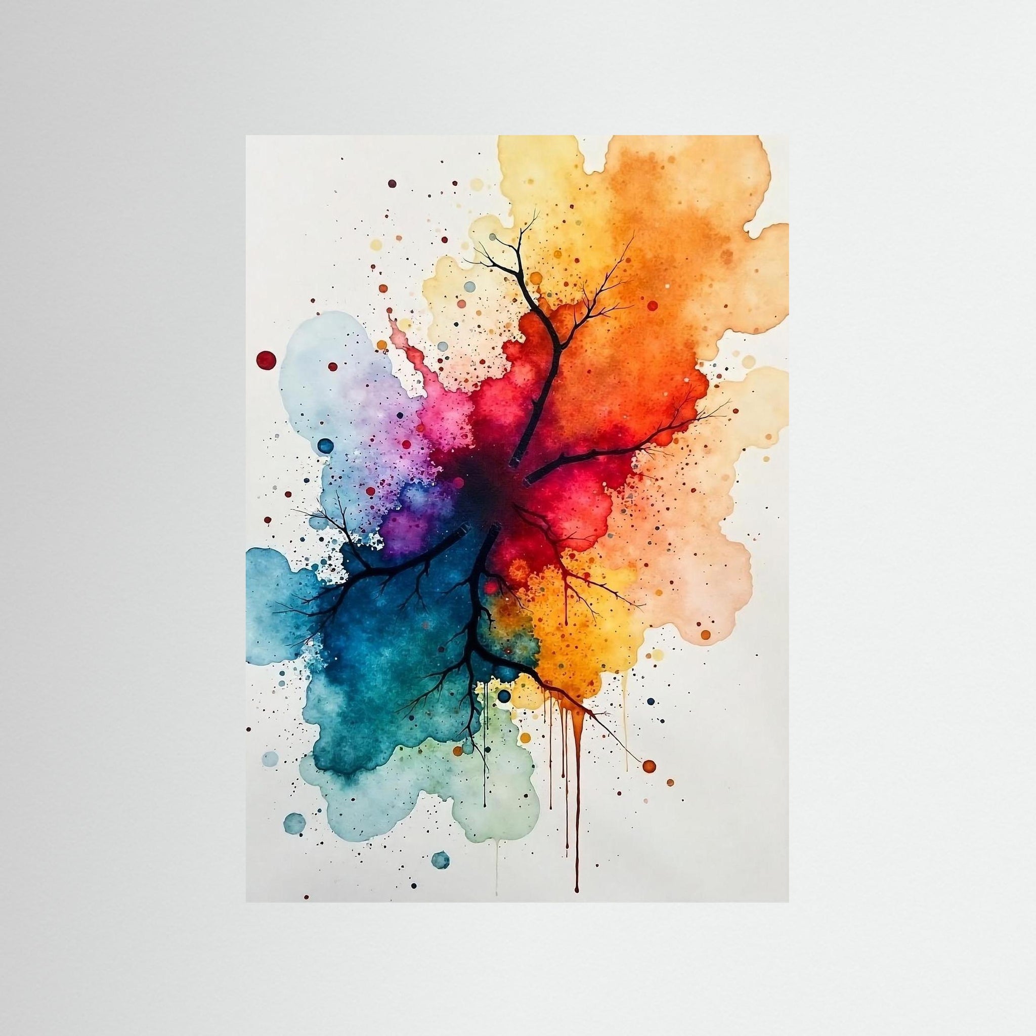 Color Bloom als rahmenloses Kunstwerk