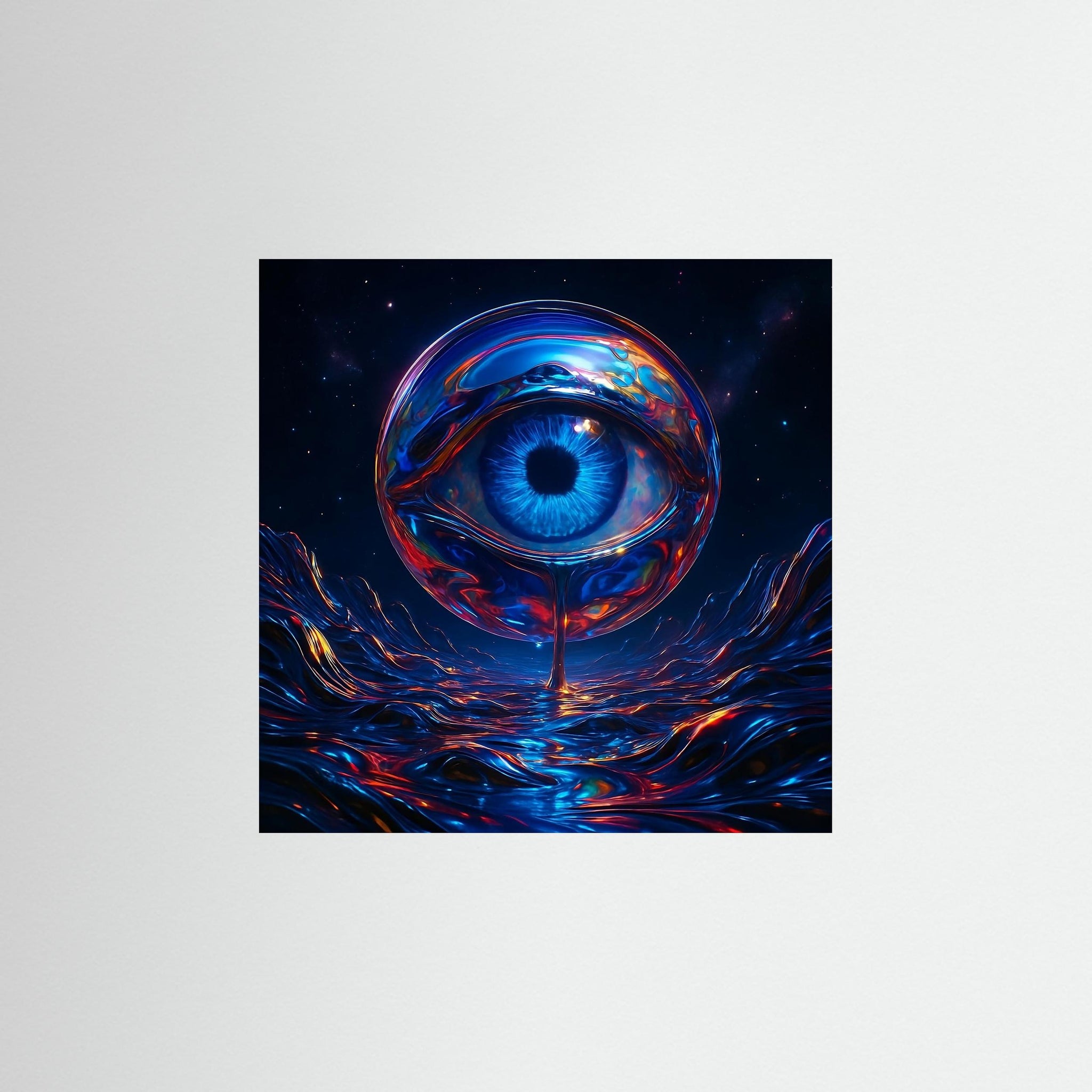Cosmic Eye als rahmenlose Wandkunst