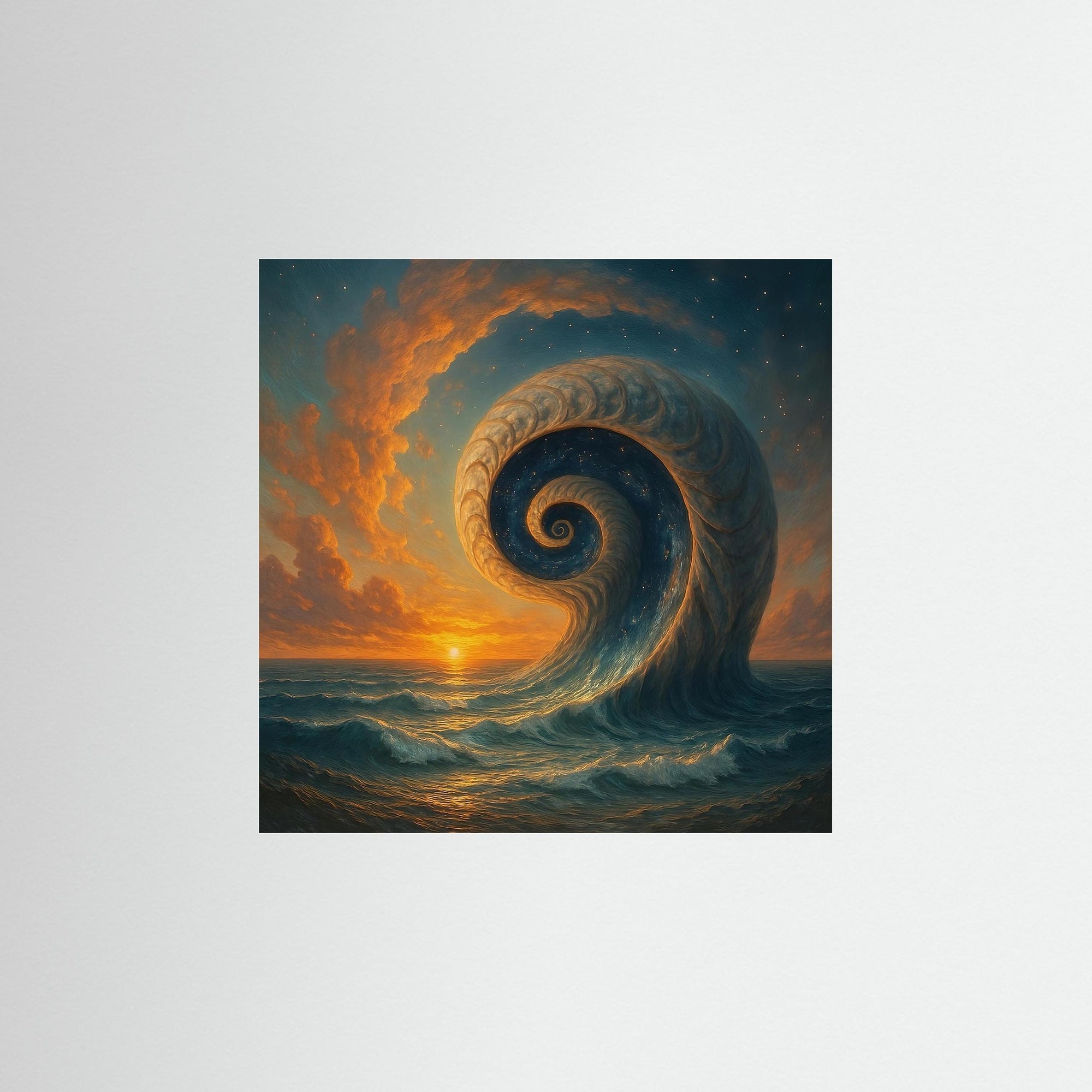 Cosmic Spiral als rahmenloses Kunstmotiv