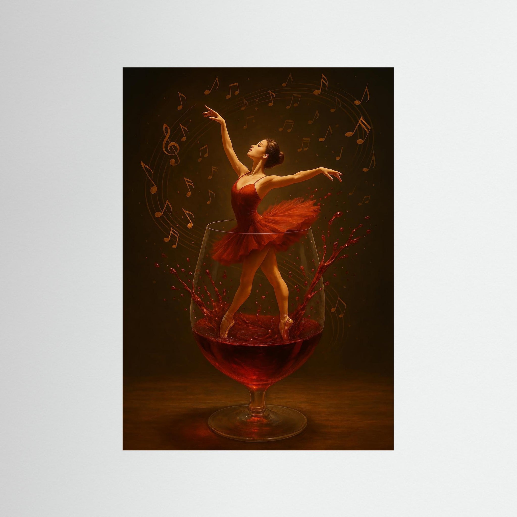 Dance in Red Wine als rahmenloses Kunstwerk
