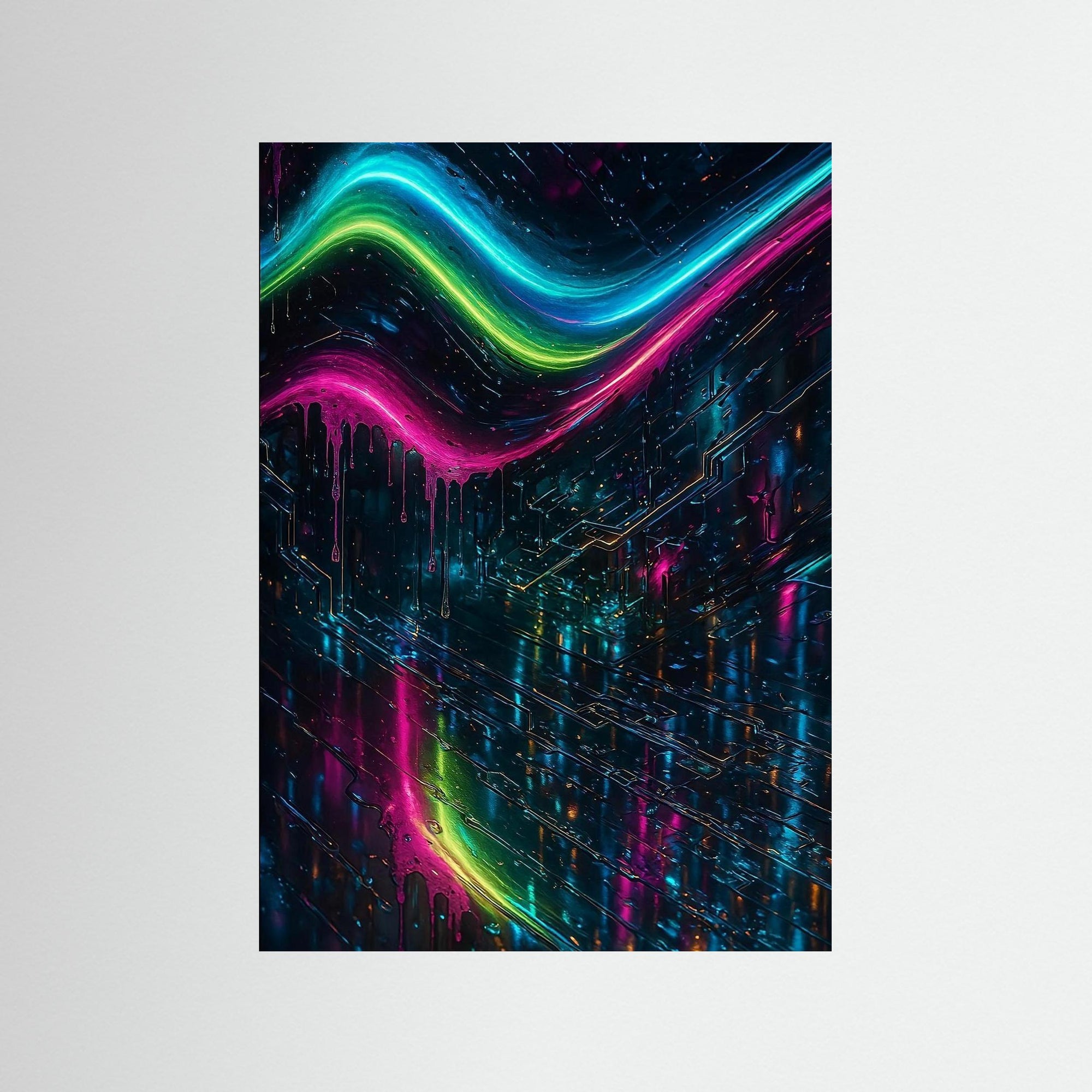 Digital Tide als rahmenloses Kunstmotiv