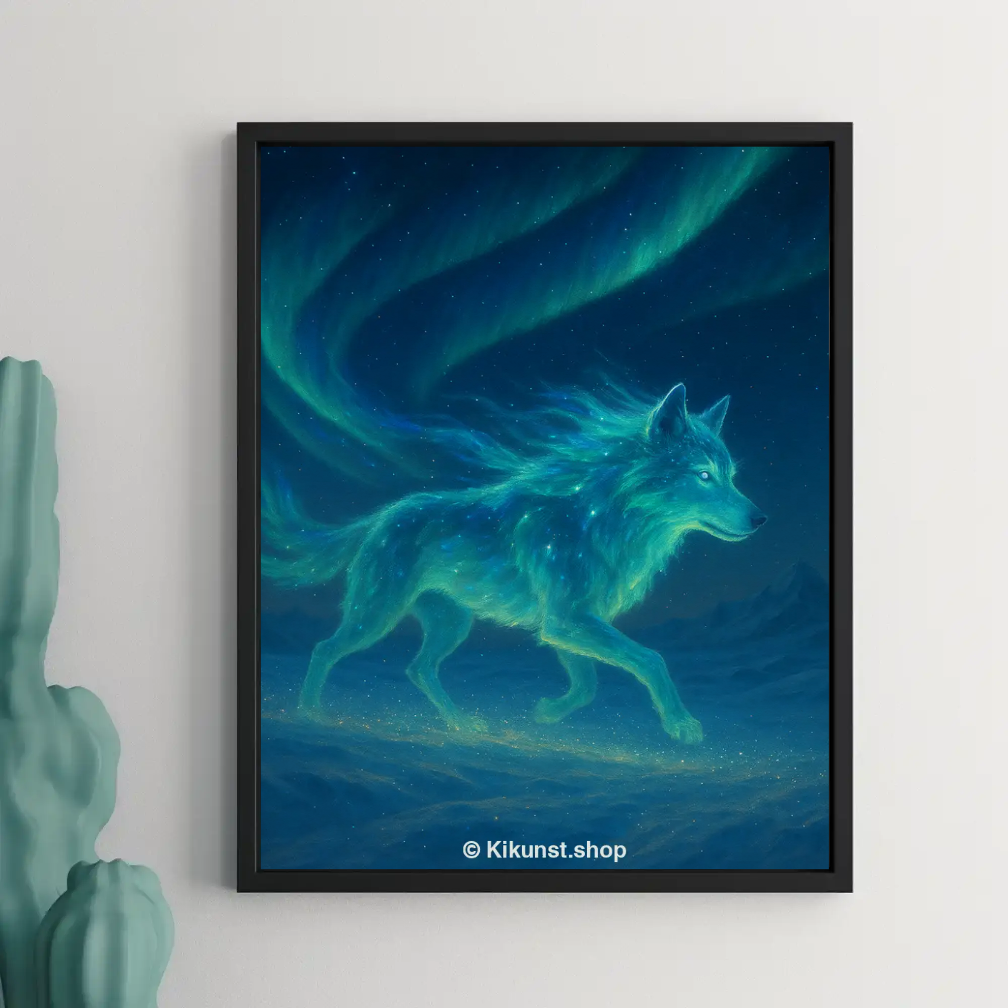 Aurora Spirit Wolf – AI Art