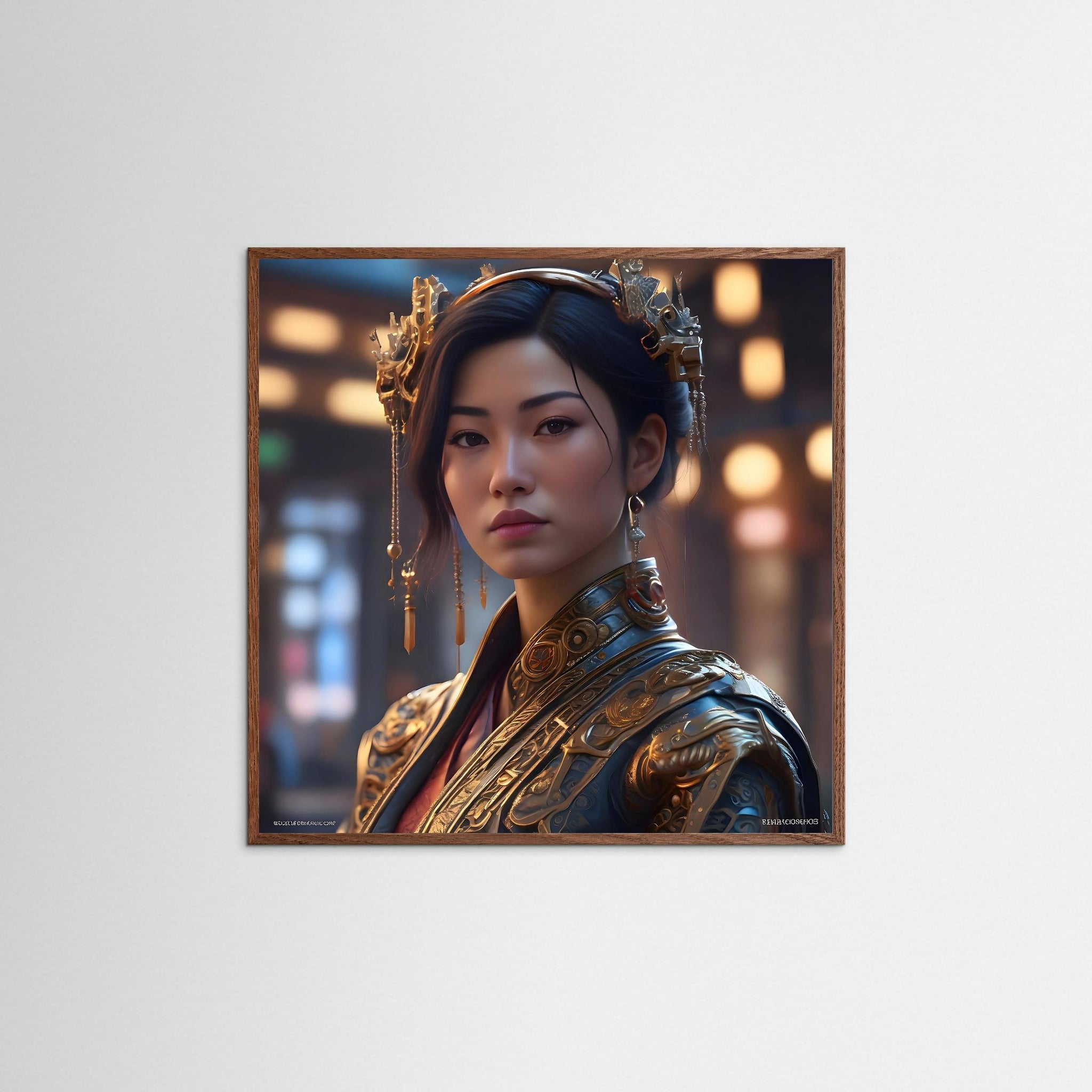 Eastern Empress als Wandbild mit dunklem Echtholzrahmen