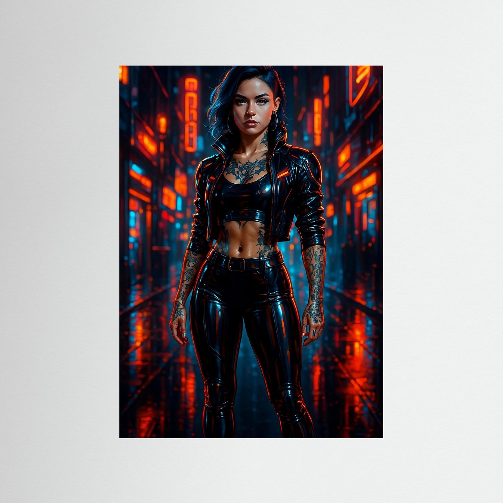 Neon Rebel – AI Art (Print)