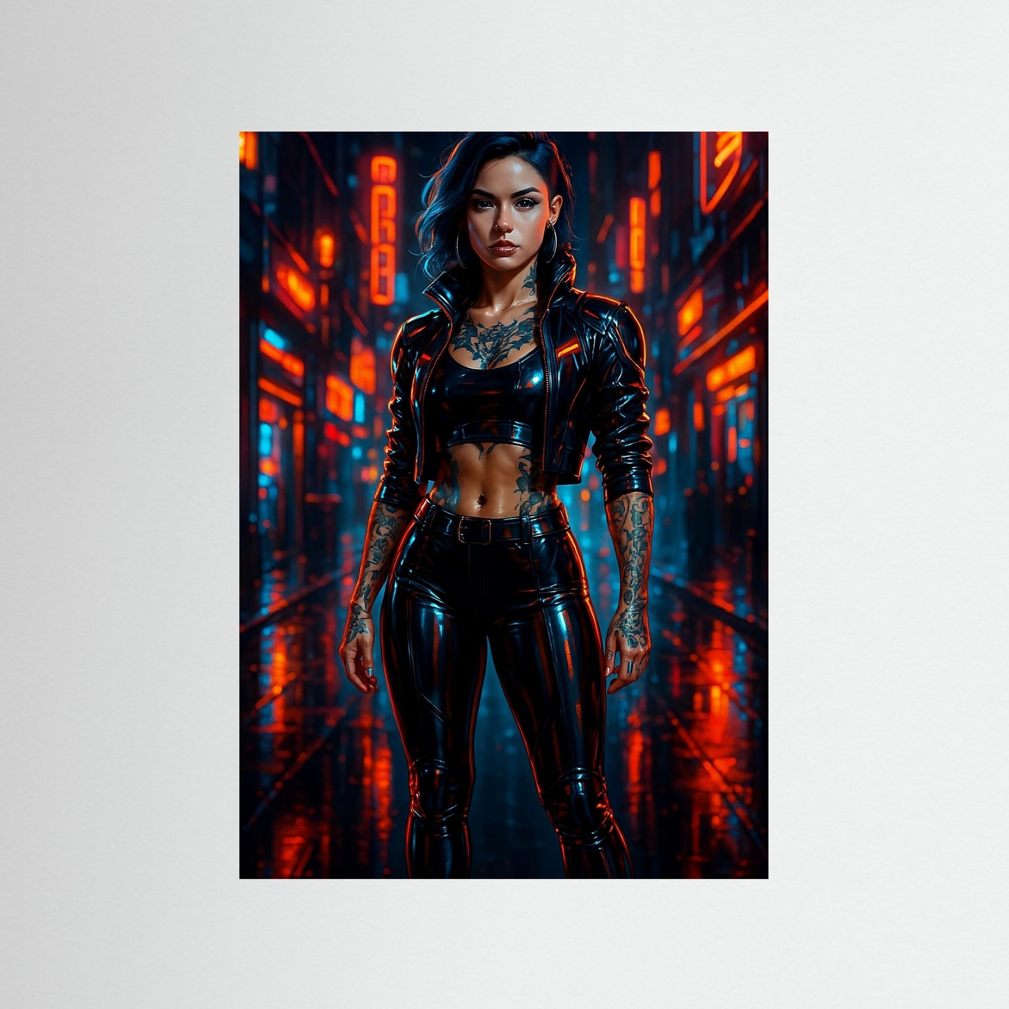 Neon Rebel – AI Art (Print)