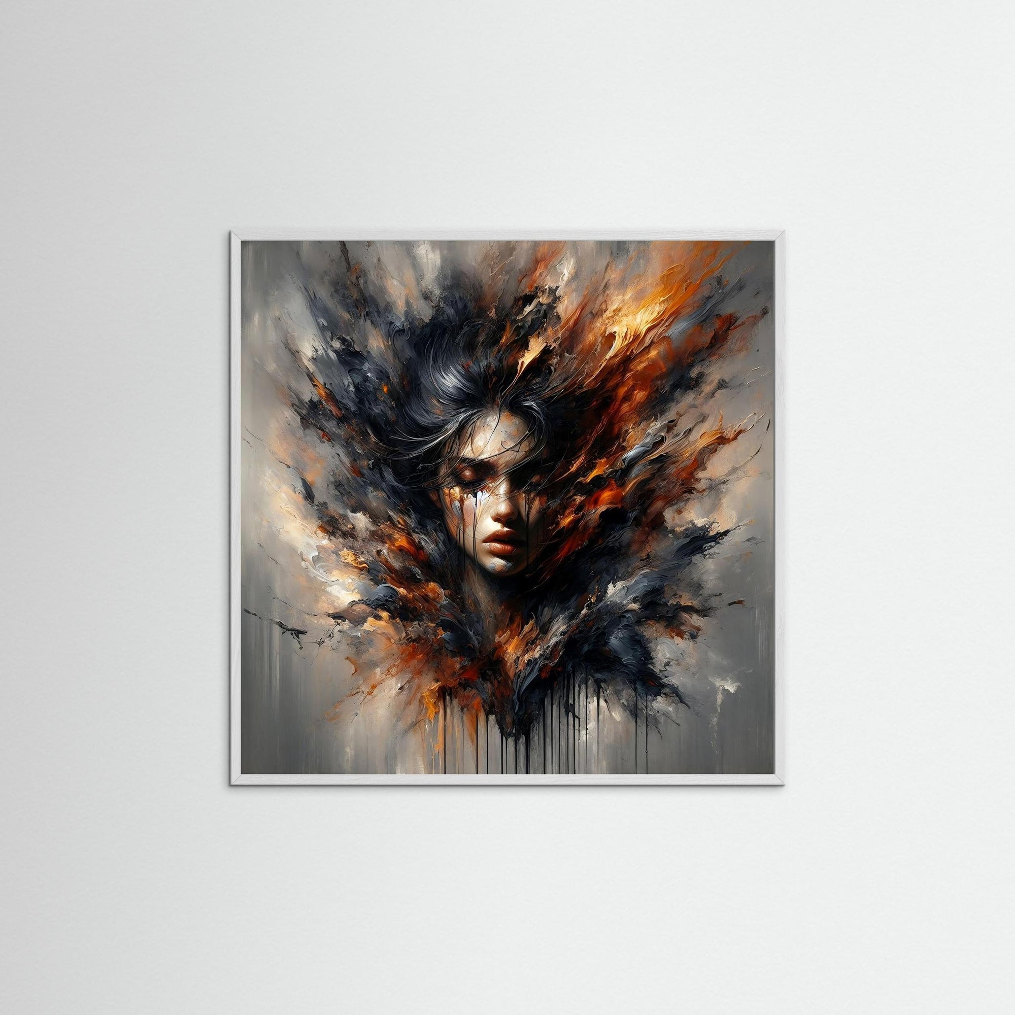 Embers of Emotion als Kunstmotiv mit weißem Echtholzrahmen